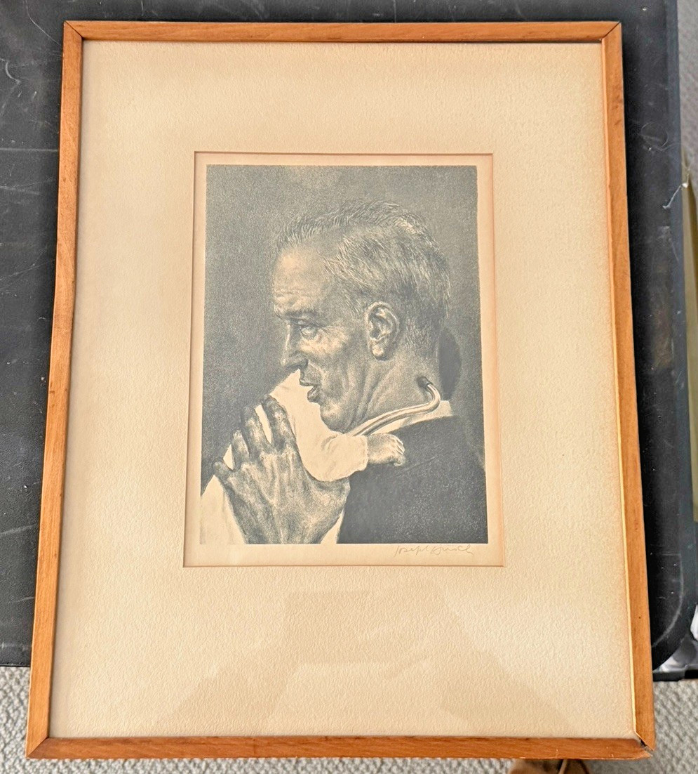 Vintage Joseph Hirsch Print Pencil Signed American Social Realism Doctor Baby