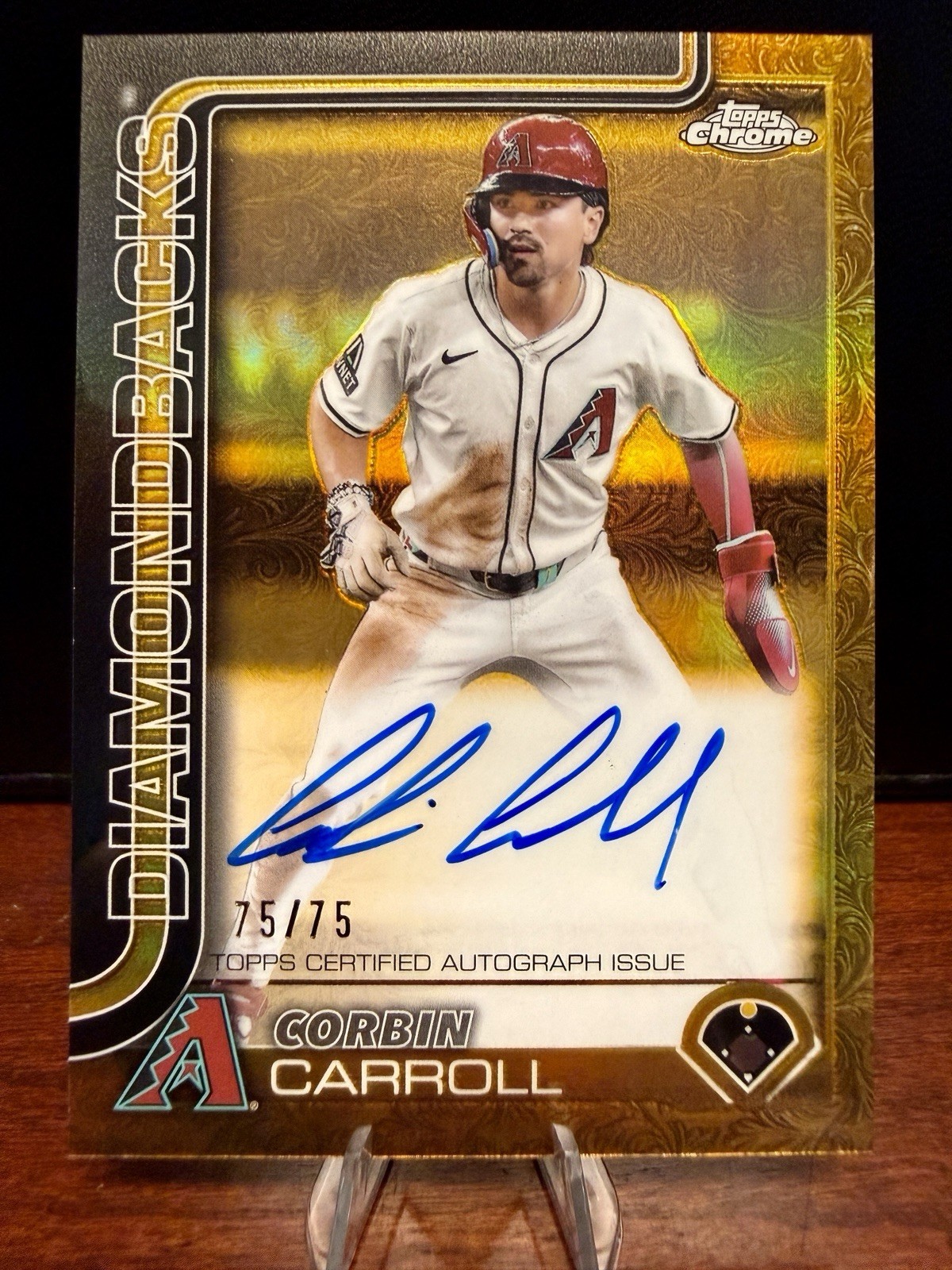 2025 Topps Gilded Corbin Carroll Yellow Gold Auto 75/75 #CGA-CC  Bookend