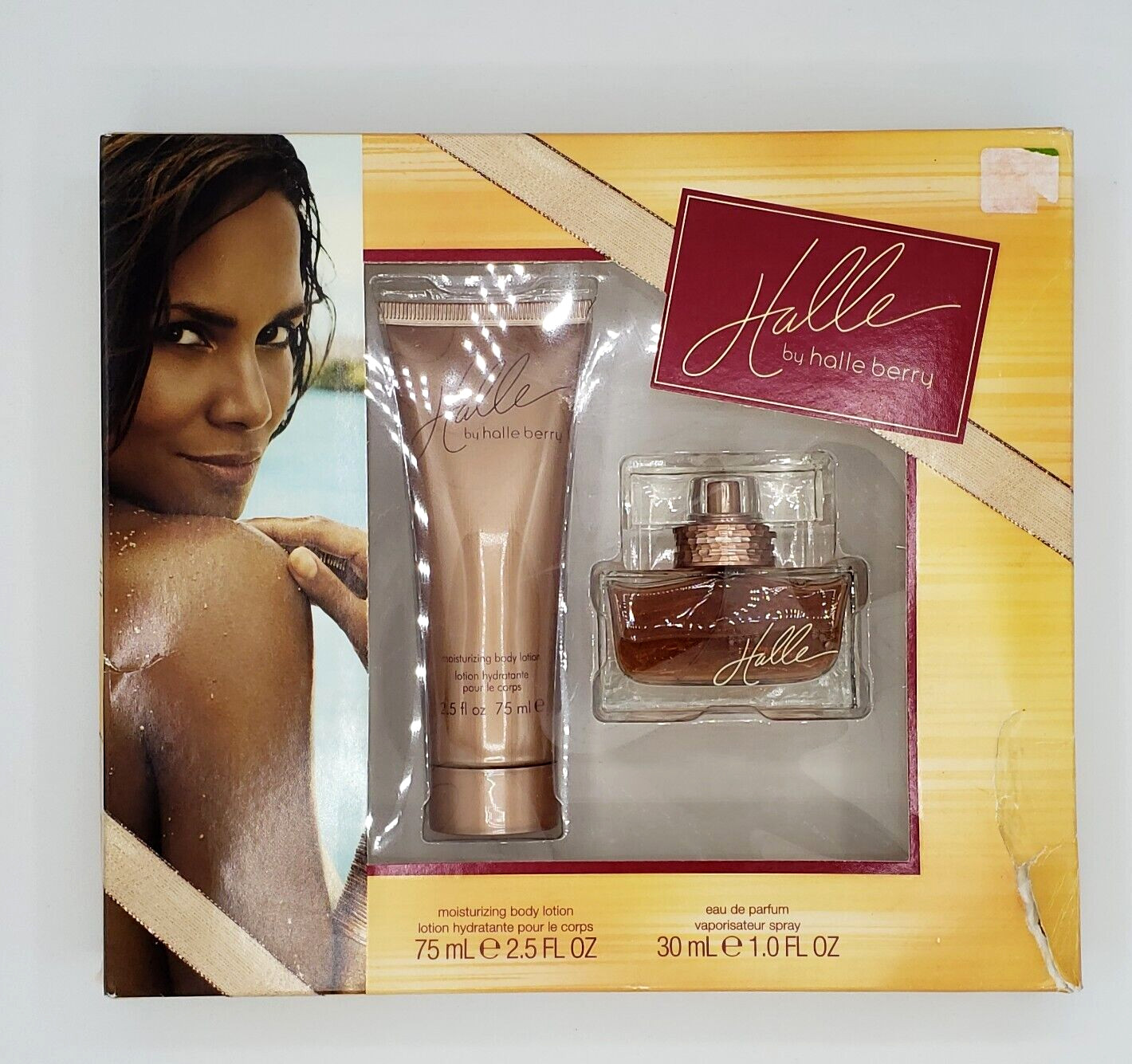 NEW DAMAGED BOX HALLE BY HALLE BERRY GIFT Perfume1 fl oz &Body Lotion 2.5oz NEW DAMAGED BOX HALLE BY HALLE BERRY GIFT Perfume1 fl oz &Body Lotion 2.5oz