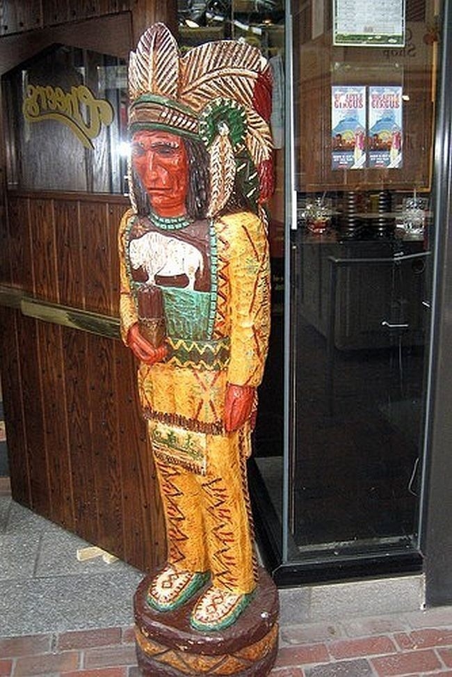 CHEERS TV Show Cigar Store Indian, 5 ft Wooden Sculpture Carving Frank Gallagher