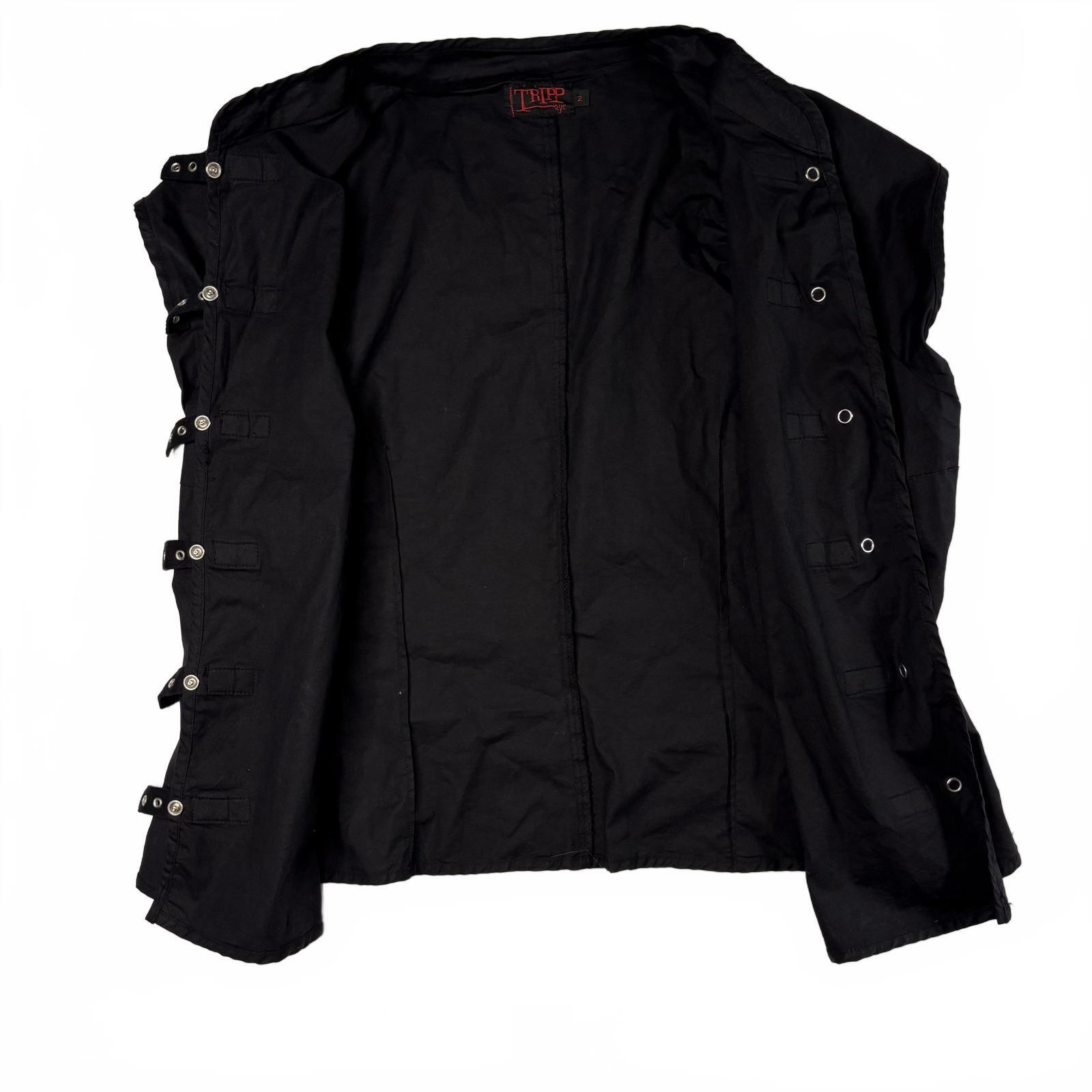 Tripp NYC Vintage Black Buckle Straps Gothic Vest Top Tripp NYC Vintage Black Buckle Straps Gothic Vest Top