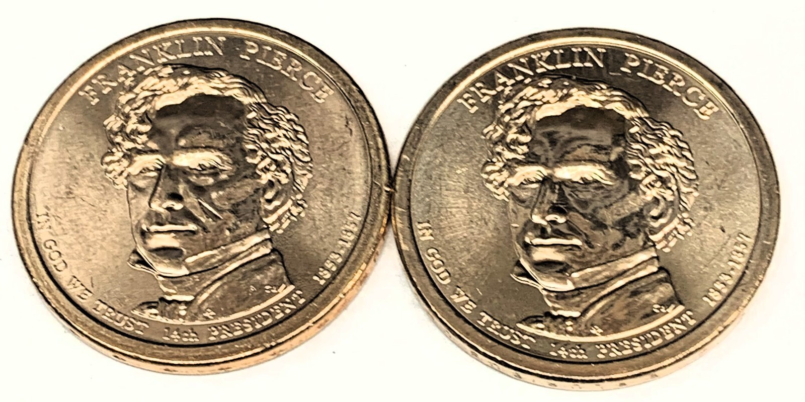 # C7480   PRESIDENTIAL  DOLLAR   2  COINS,  FRANKLIN  PIERCE    2009-P & 2009-D