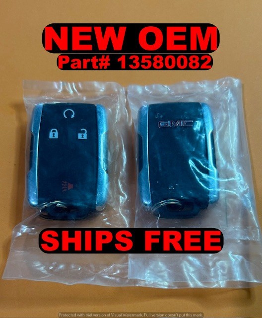 GENUINE OEM  2014 -2022 GMC Canyon Sierra Keyless Remote Key Fob 13580082