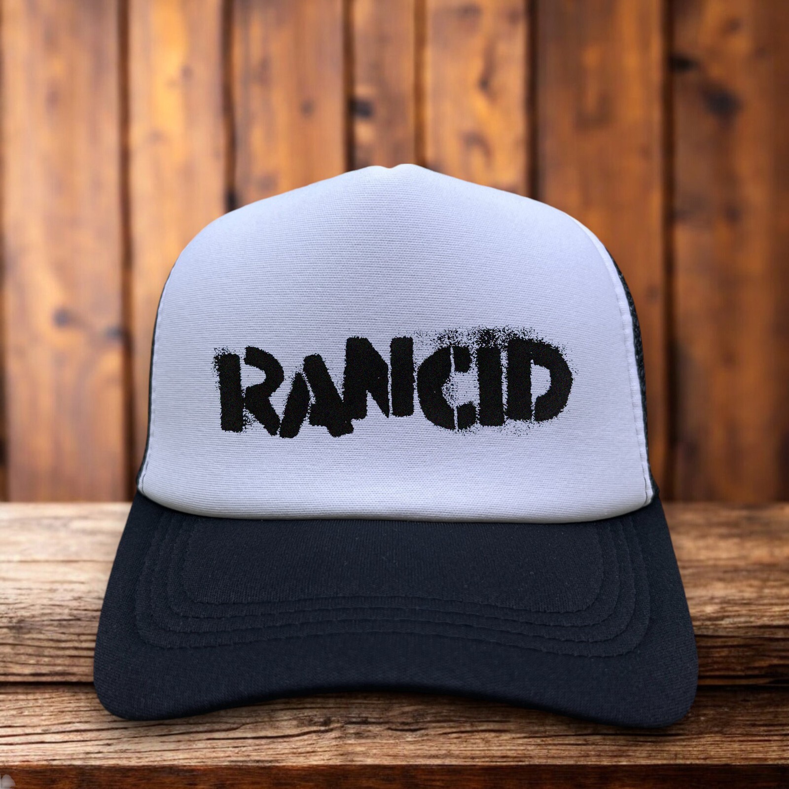 Rancid Mens Trucker Hat Black Snapback 90s Punk Rock Ska Baseball Cap
