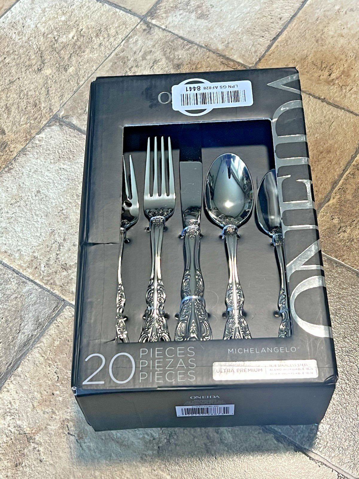 NOS 20pc ONEIDA MICHELANGELO Ultra Premium Stainless FLATWARE Service for 4 NEW NOS 20pc ONEIDA MICHELANGELO Ultra Premium Stainless FLATWARE Service for 4 NEW