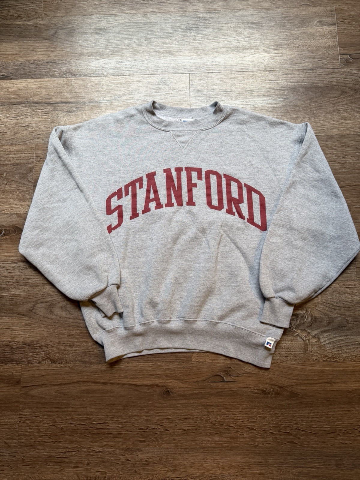 Vintage Stanford Russell Athletic USA Made Sweatshirt Gray Mens Large 90s
