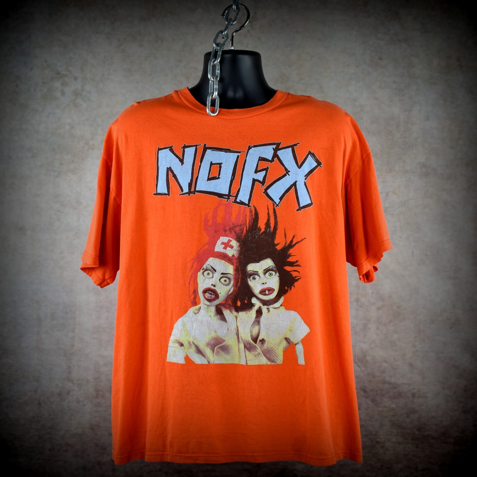 Vintage NOFX Whirled Tour 2000 Pump Up The Valuum Punk Band Hanes XL T-Shirt
