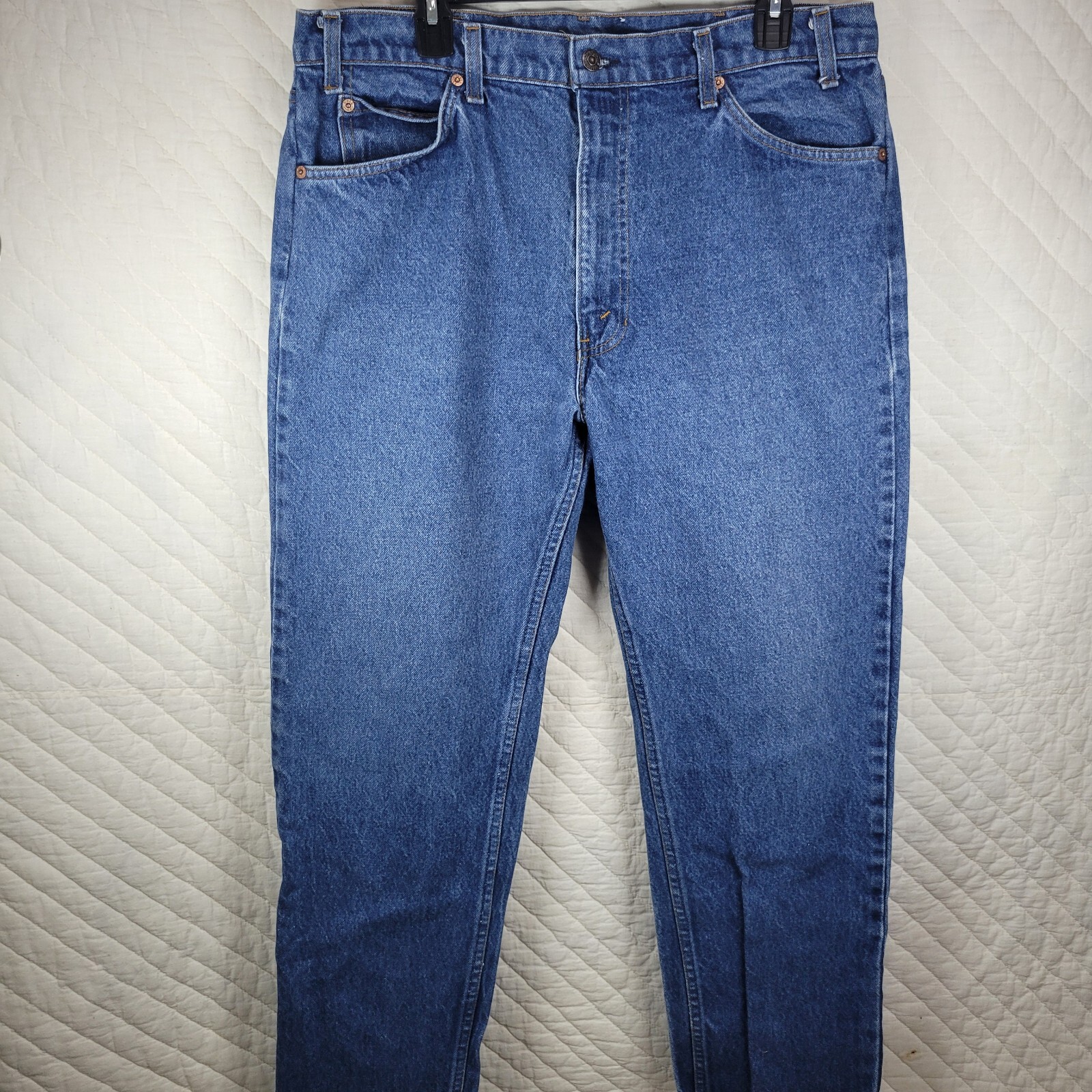 Vtg Levi\'s 505 Jeans Mens 38x31 Denim Orange Tab 80\'s Talon 20505 0217  USA Made