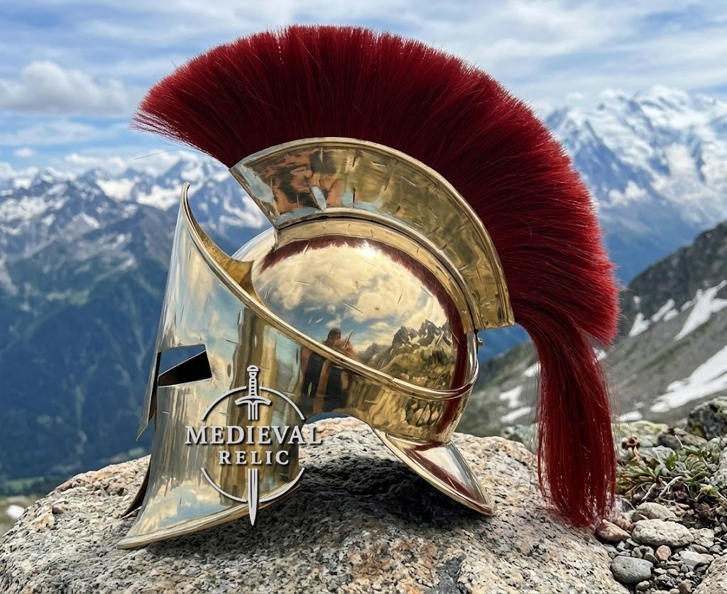 300 Spartan King Leonidas Helmet  Medieval Greek Warrior Helmet for Movie LARP