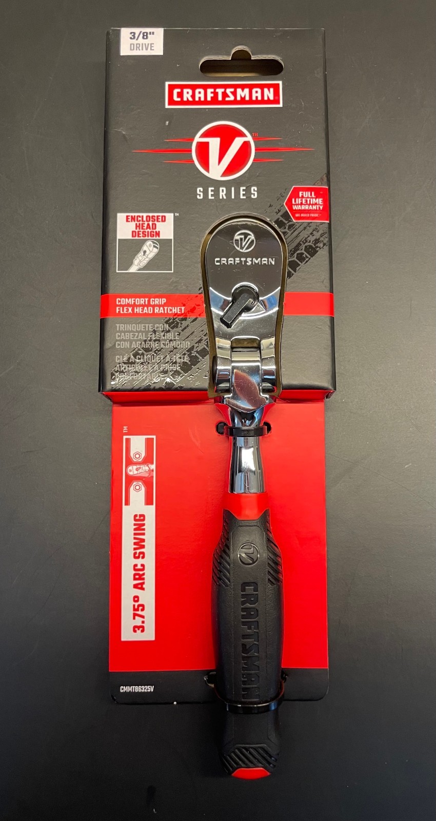 with Bonus / Craftsman V-Series 3/8 Flex Head Ratchet CMMT86325V New