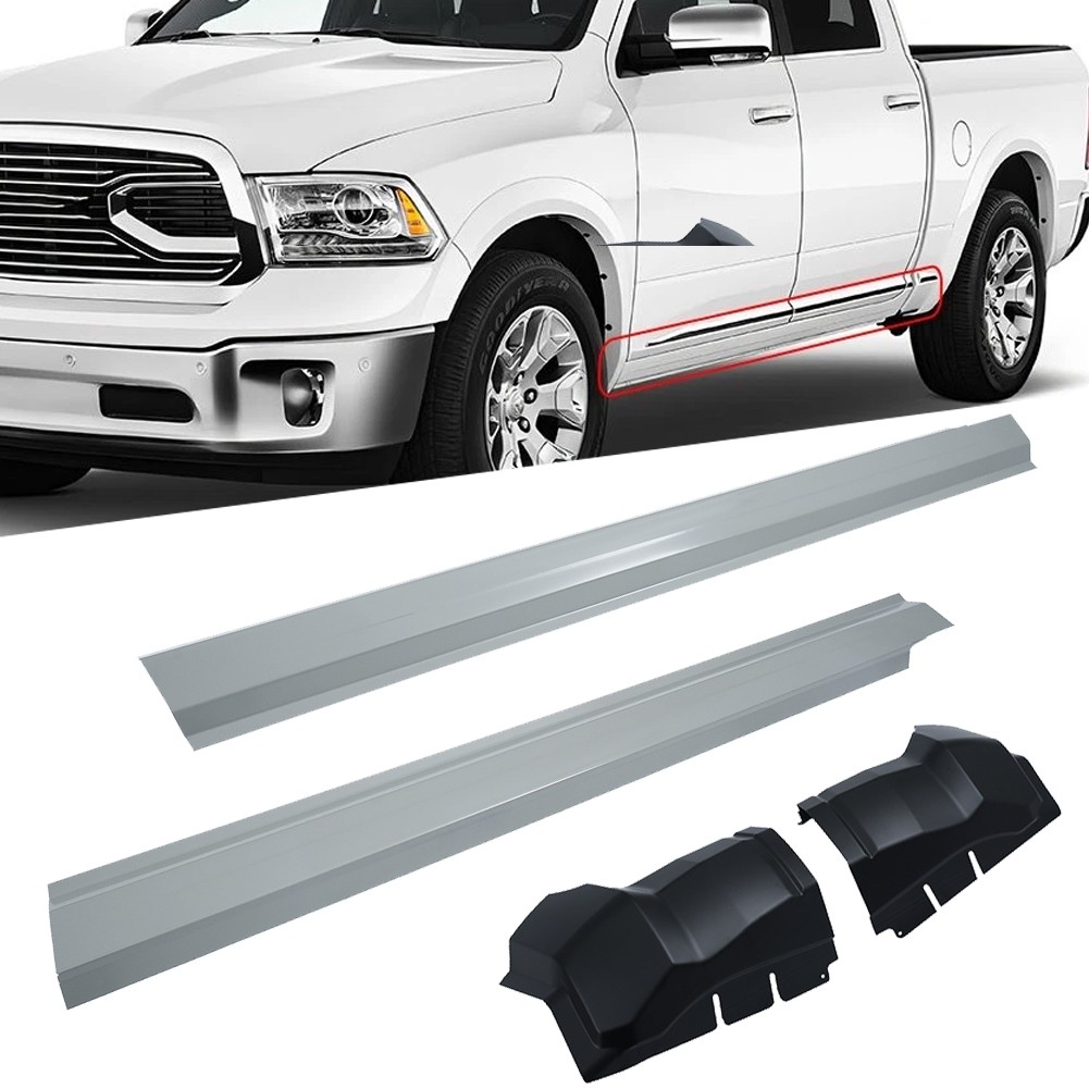 4Pcs For 2009-2018 Dodge Ram Quad Cab Outer Rocker Panels & Cab Corner Set
