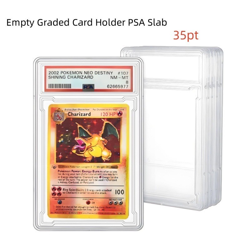 25-100 Pack Empty Graded Card Holder PSA Style Slab Case For Pokemon Cards  35PT
