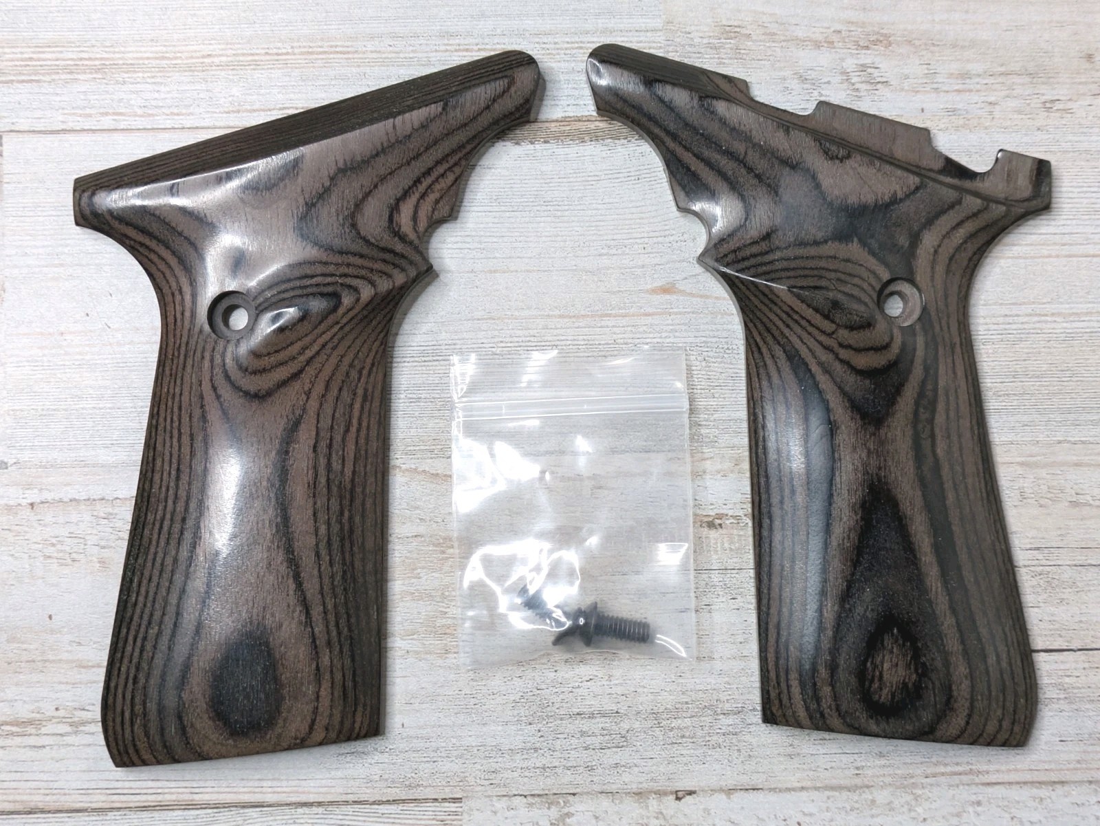 Browning Buckmark UFX Wood Grips Super Walnut Dark Brown Smooth Finish w/ Screws