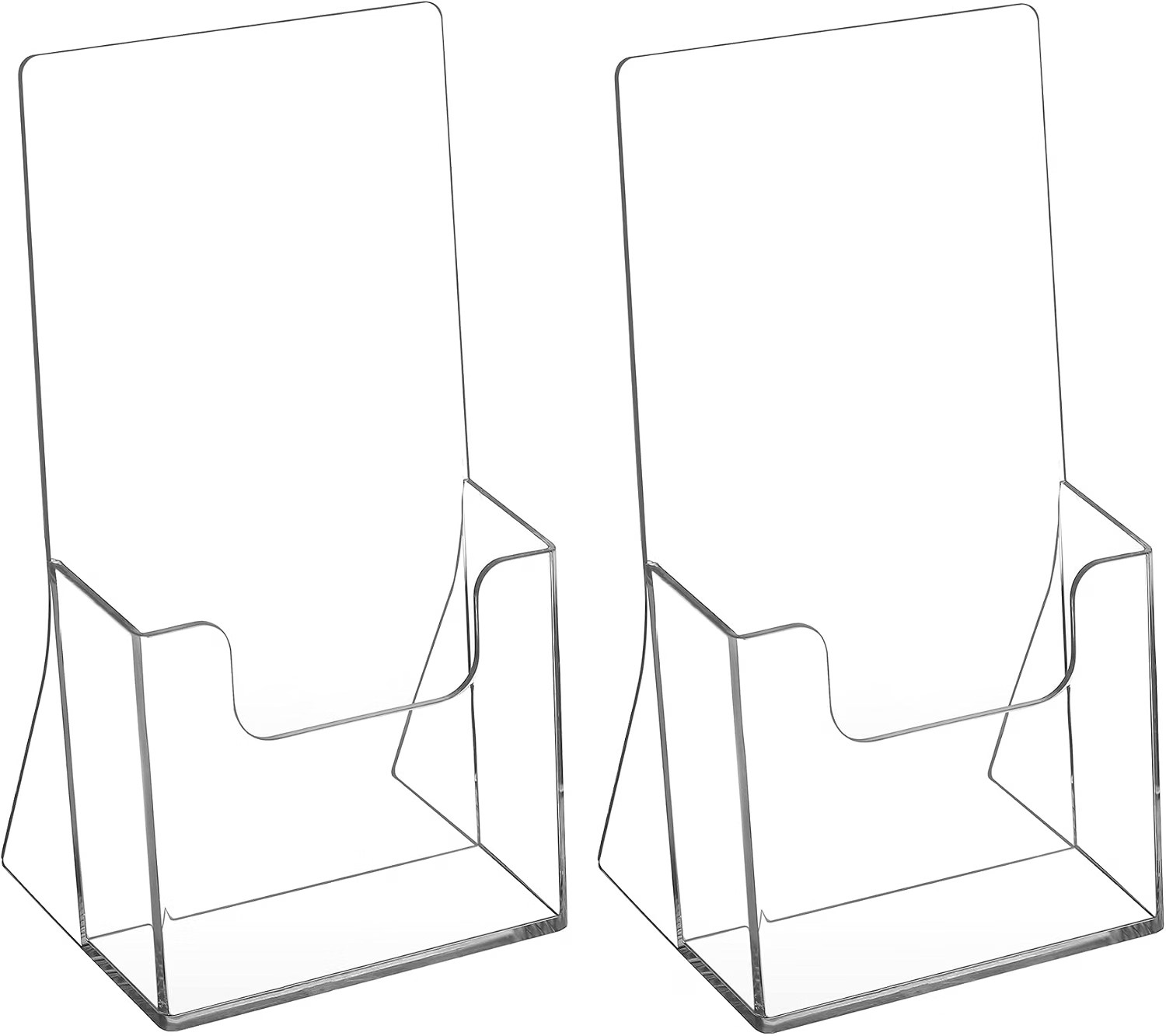 MaxGear Acrylic Brochure Holder, 4 Inch Countertop Pamphlets 4''x9'', clear MaxGear Acrylic Brochure Holder, 4 Inch Countertop Pamphlets 4''x9'', clear