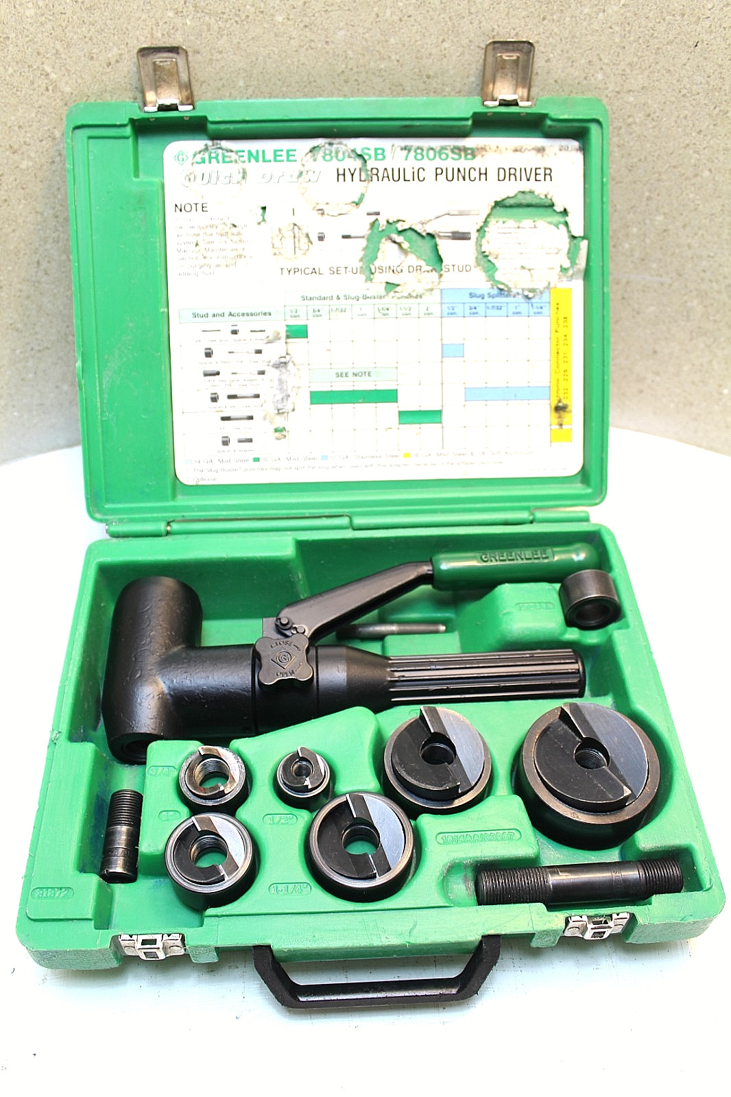 GREENLEE 7906/7806 SB Quick Draw  Hydraulic Knockout Set  (100% TESTED)
