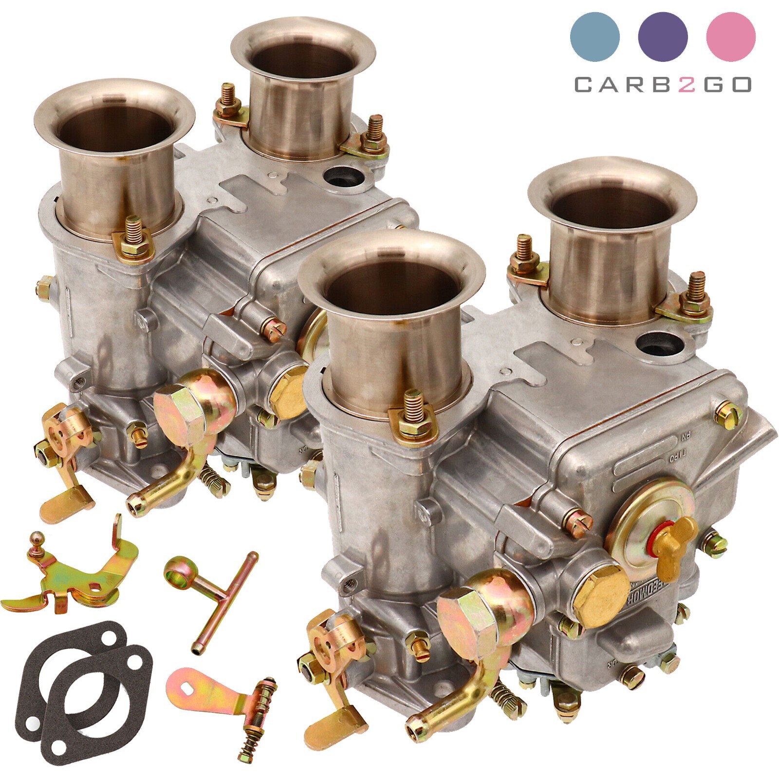 2 X Carburetor for 4&6 Cylinder V8 Engine Twin Choke Weber Replace Weber 40 DCOE
