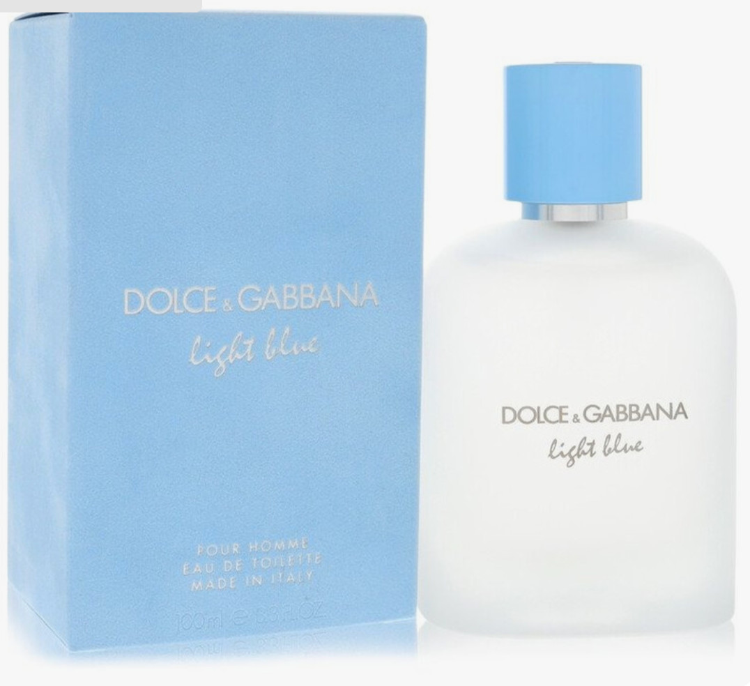  Dolce & Gabbana Men\'s Light Blue Pour Homme EDT Spray 3.4 