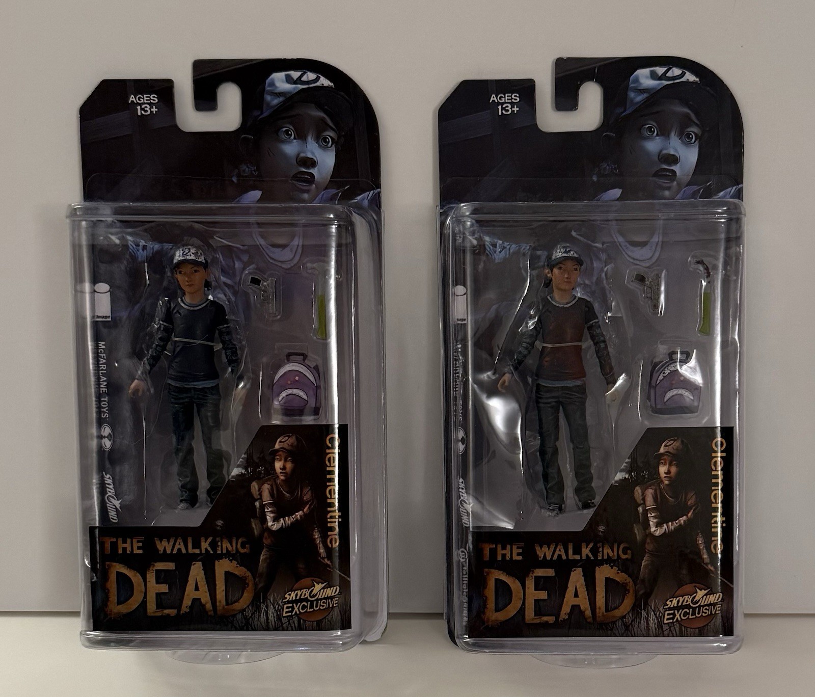 McFarlane The Walking Dead Clementine Regular &  Bloody Skybound Exclusive Set