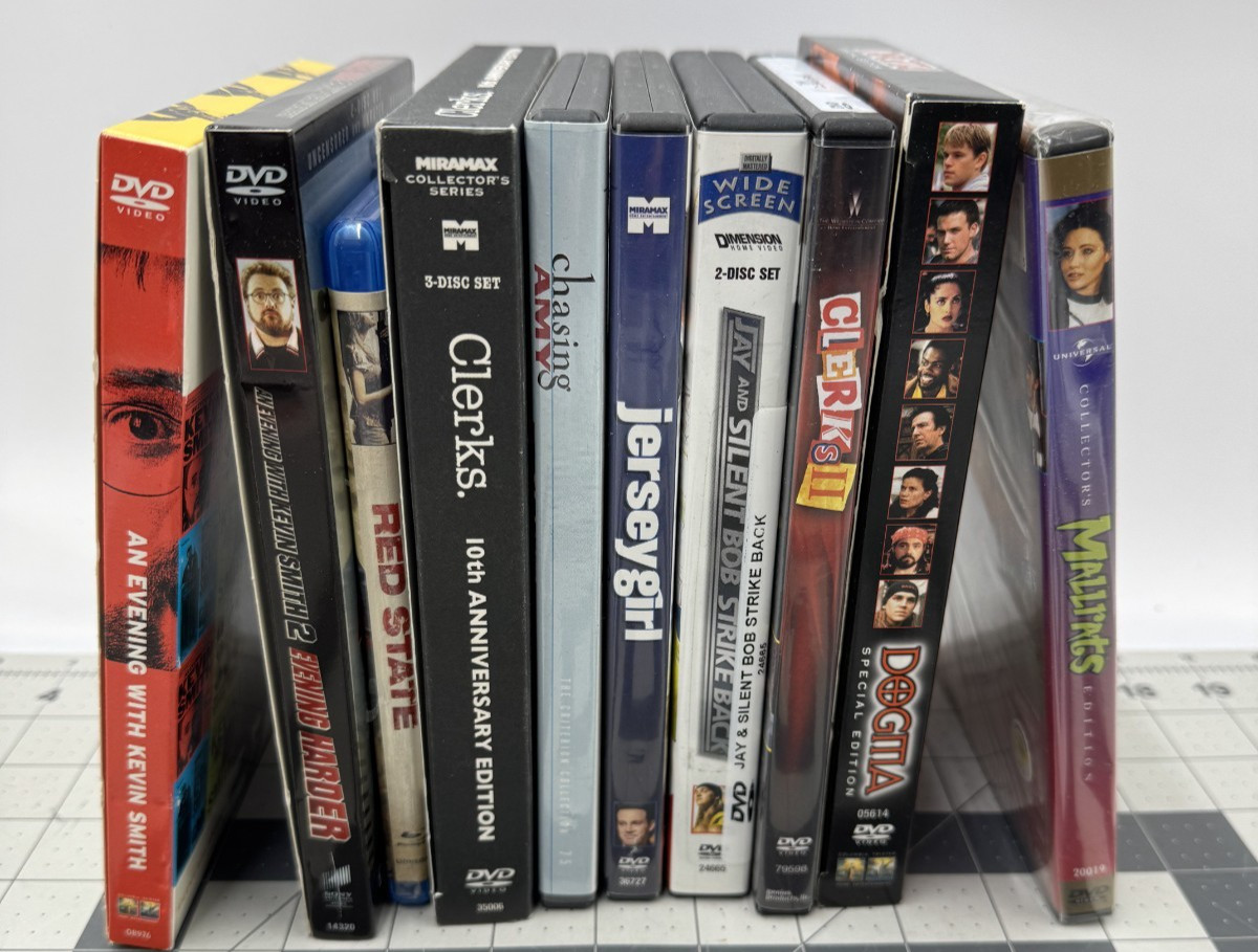 Kevin Smith 10 DVD Blu Ray lot CLERKS new MALLRATS JAY SILENT BOB Evening Dogma Kevin Smith 10 DVD Blu Ray lot CLERKS new MALLRATS JAY SILENT BOB Evening Dogma