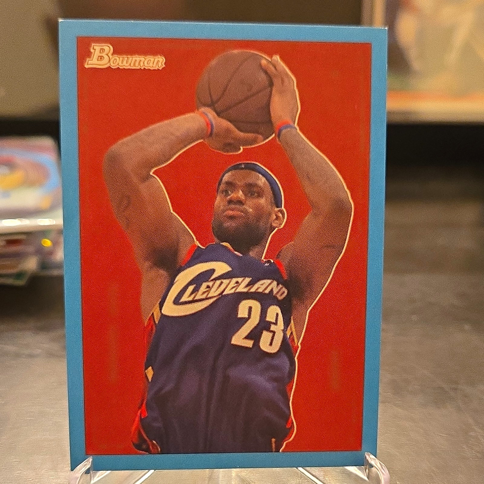 Topps 2009-10 Bowman \'48 LeBron James Blue #14 Cavaliers Serial #0497/1948 Topps 2009-10 Bowman \'48 LeBron James Blue #14 Cavaliers Serial #0497/1948
