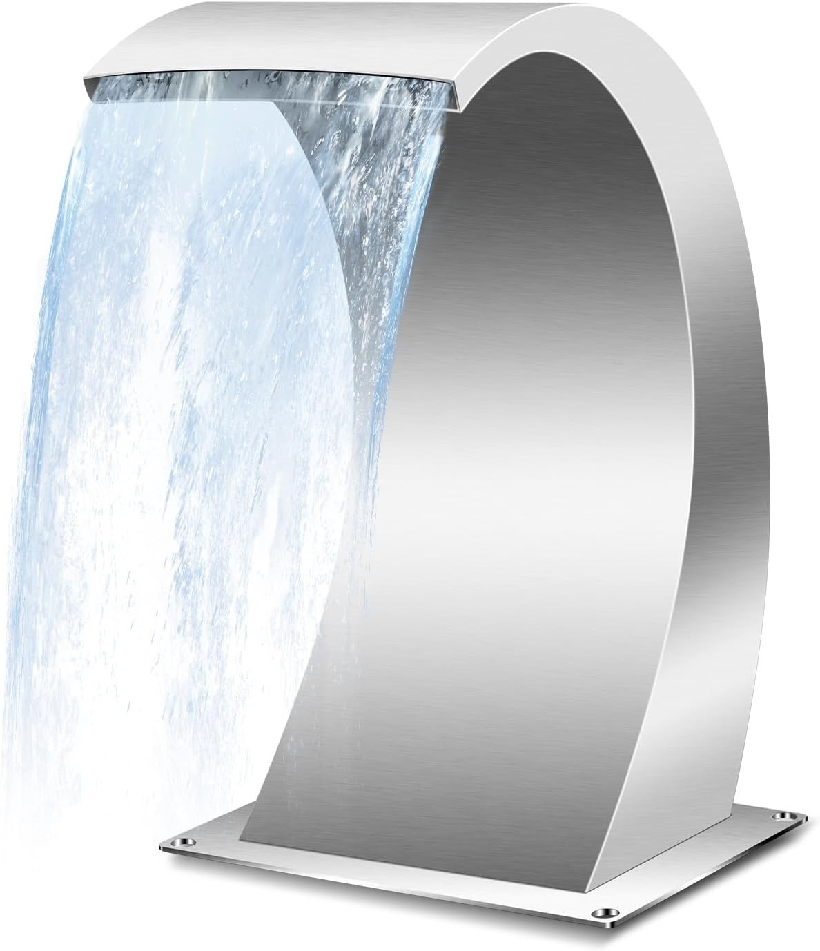 NEW Pool Waterfall Fountain Multiple Sizes Stainless Steel Pool Spillway W/Pipe
