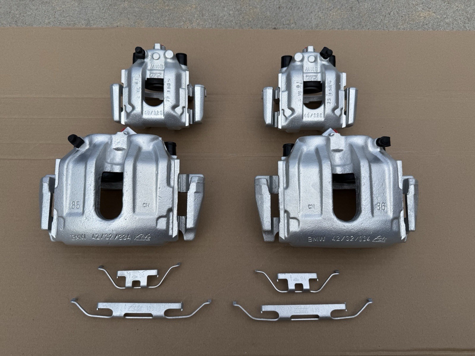 1995-2001 BMW 750iL E38 Brake Calipers Set Front & Rear Genuine OEM 