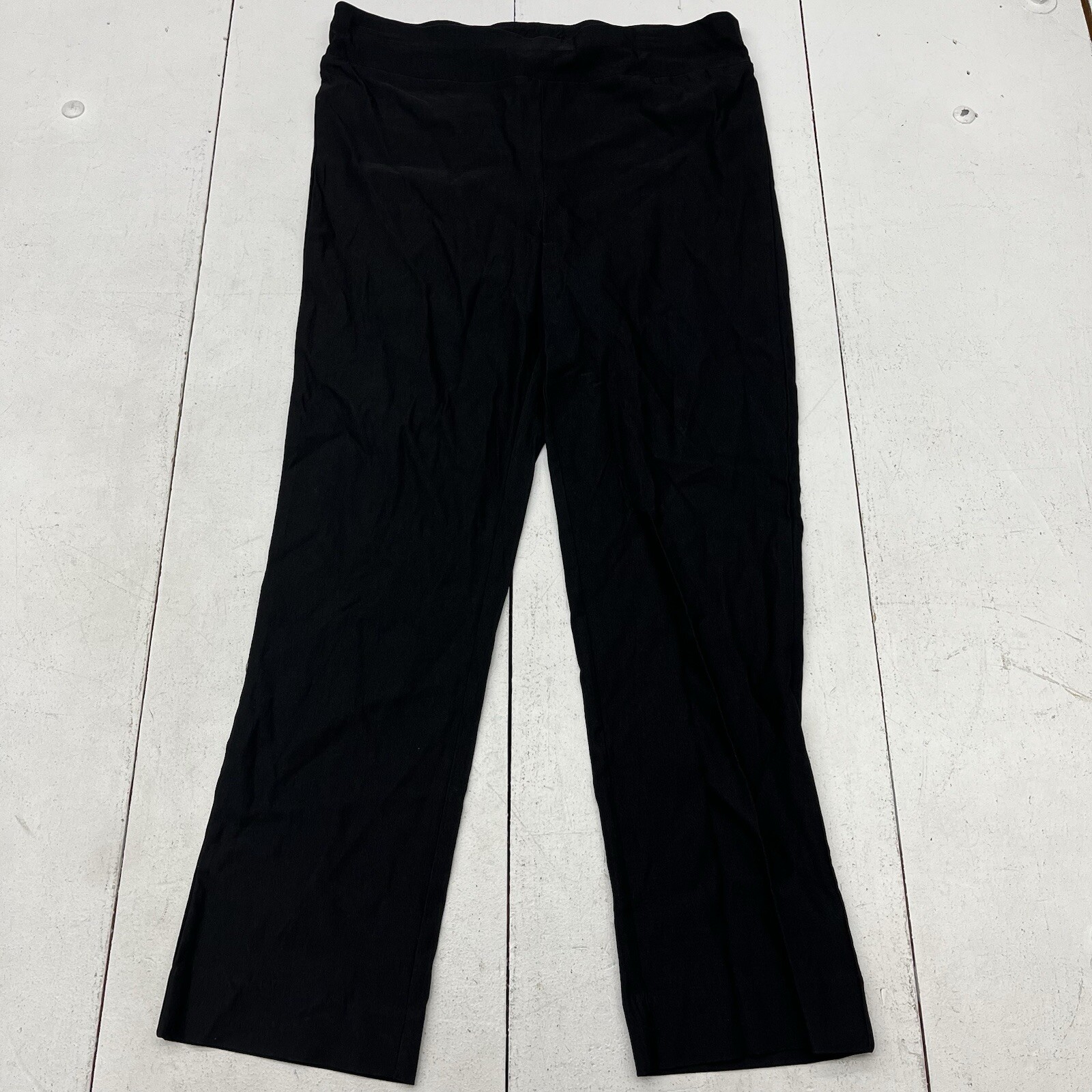Bobeau Black Pull On Straight Leg Trouser Pants Women’s Size L