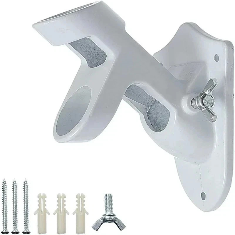 Flag Pole Holder 1'' Two-Position Aluminum Mounting Bracket for House Flag Pole Holder 1'' Two-Position Aluminum Mounting Bracket for House