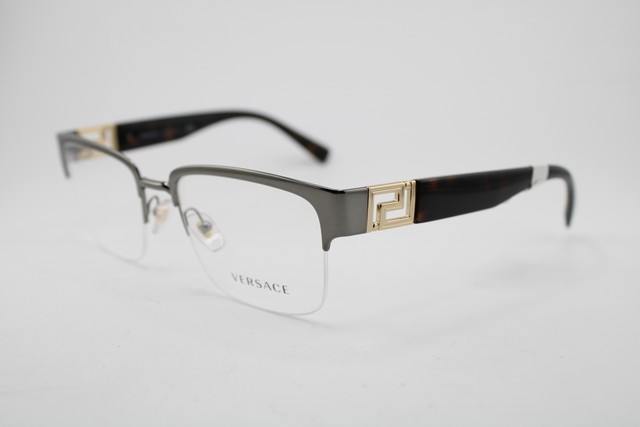 NEW VERSACE MOD. 1272 1316 GUNMETAL HAVANA GOLD AUTHENTIC EYEGLASSES 54-19