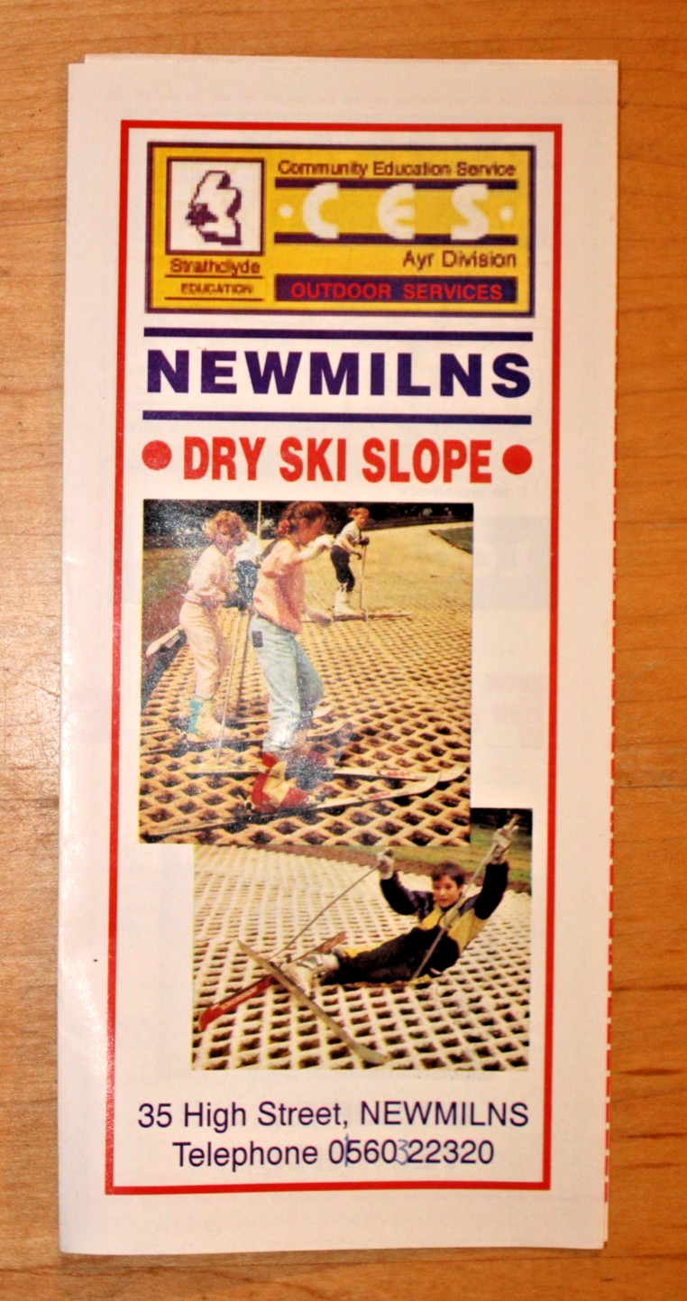 *VINTAGE* NEWMILNS DRY SKI SLOPE Ayrshire Leaflet (1990s) *VINTAGE* NEWMILNS DRY SKI SLOPE Ayrshire Leaflet (1990s)