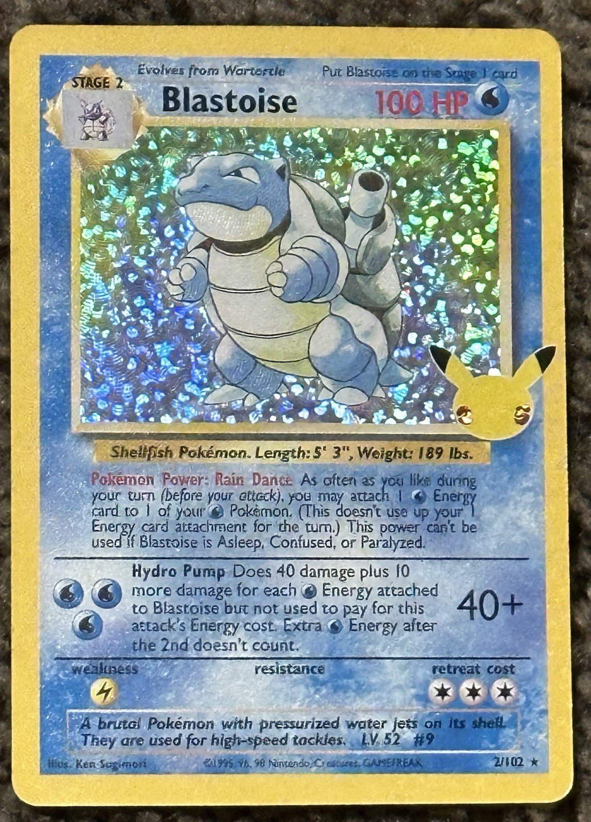 2021 Pokemon 25th Anniversary Celebrations Blastoise Holo 2021 Pokemon 25th Anniversary Celebrations Blastoise Holo
