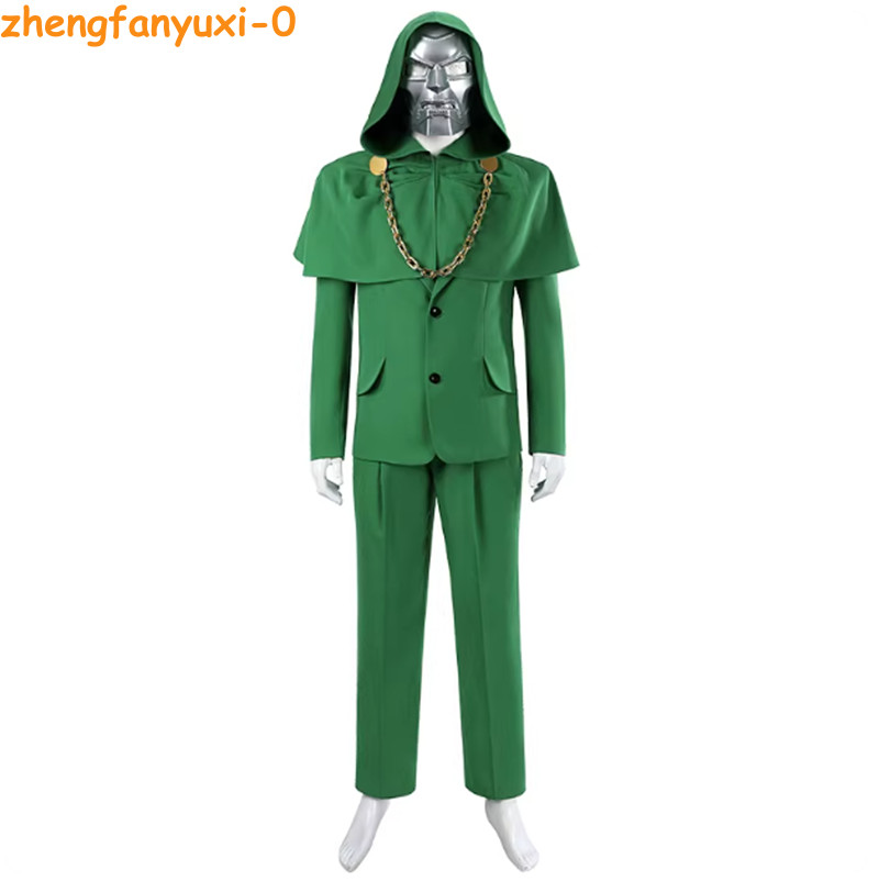 Avengers doomsday Doctor Doom Victor von Doom Cosplay Green Costume Outfits Mask
