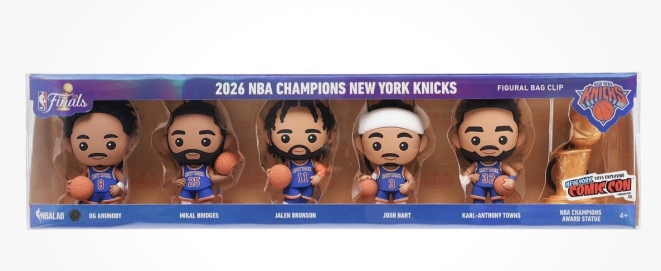 Monogram NBA New York Knicks 3D Foam Bag Clip  Keychain NYCC 2026 exclusive Set 