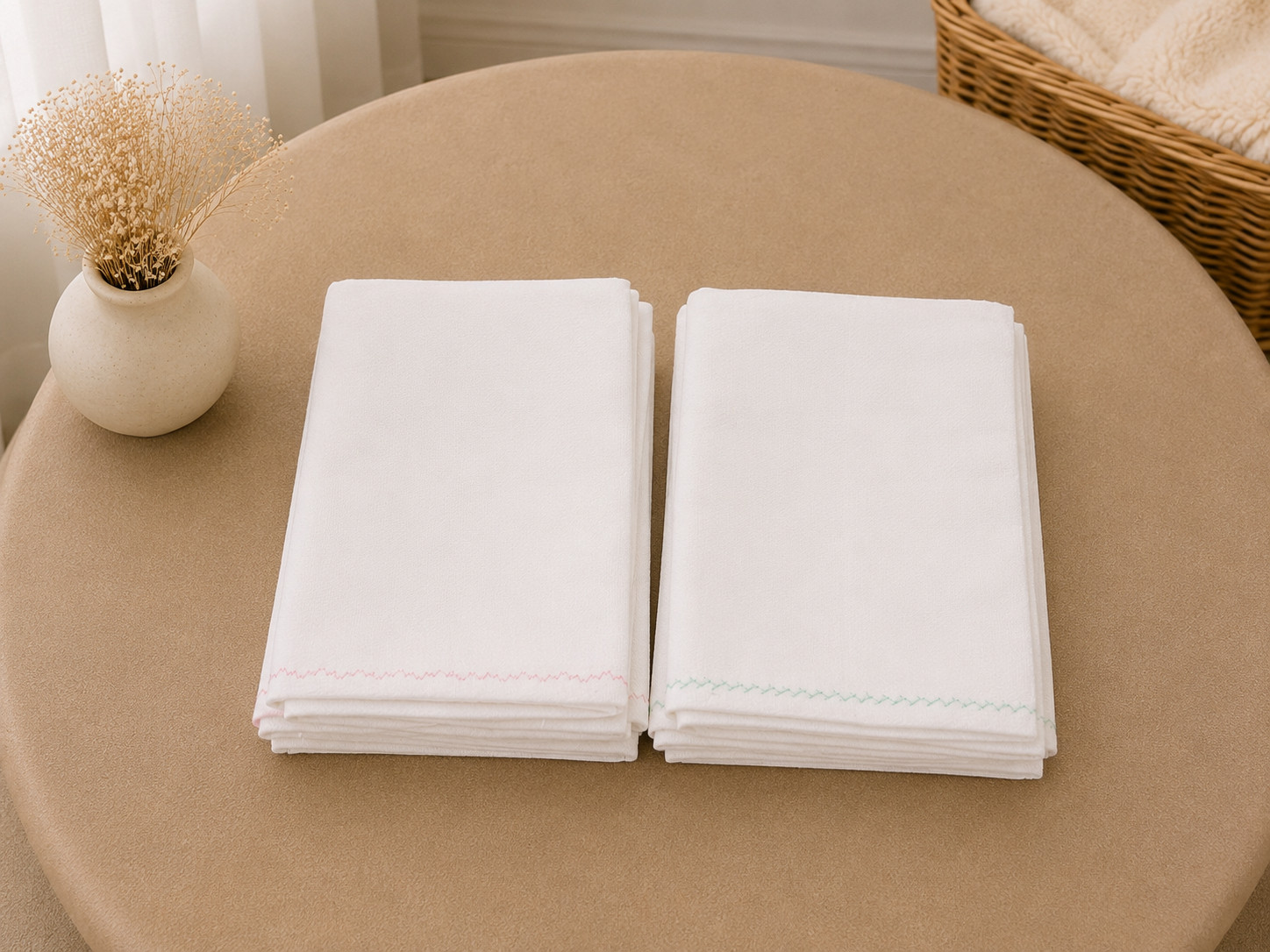 6 Traditional Cuban Baby Cloth Diapers 100% Cotton Birdseye