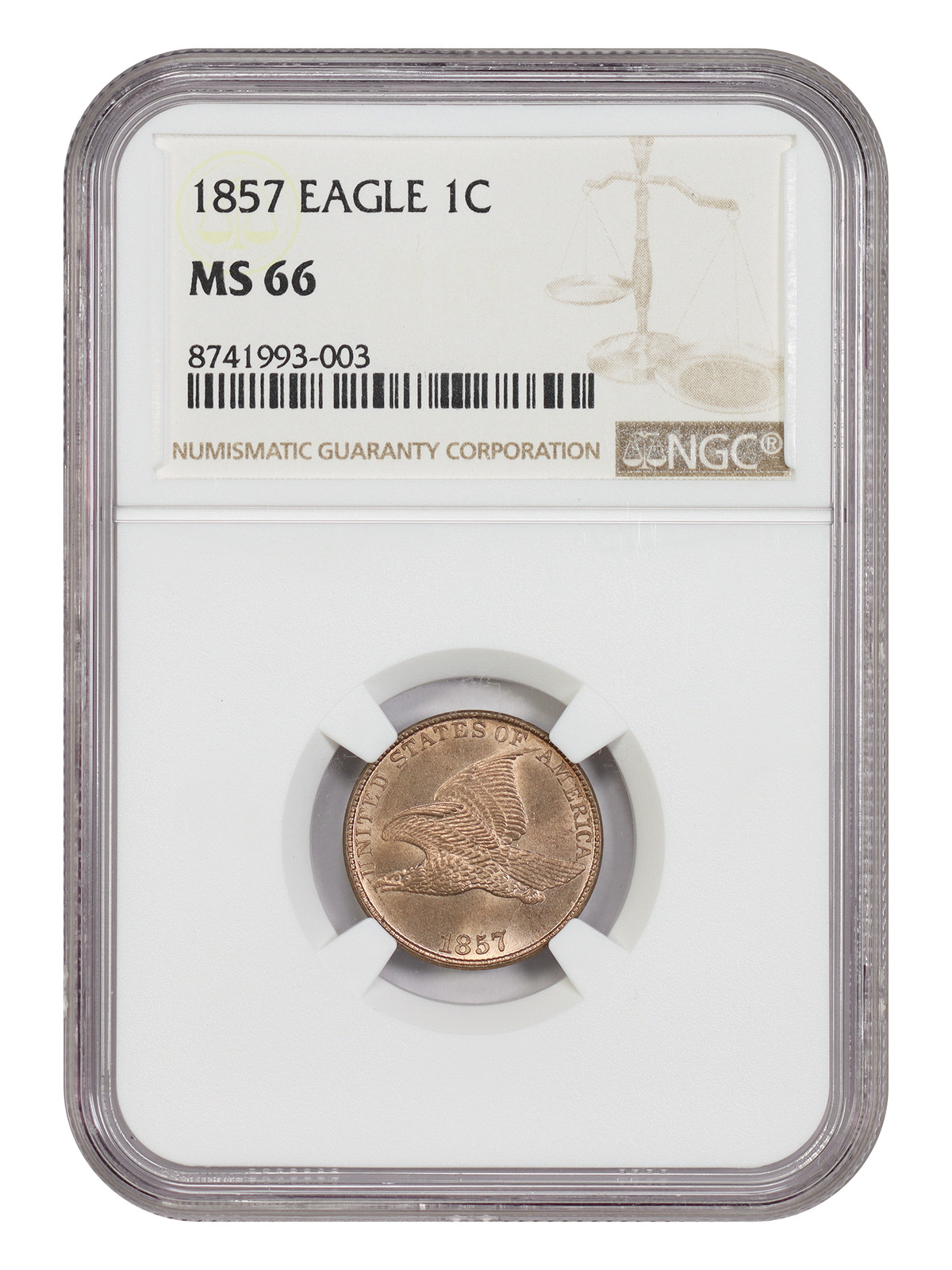 1857 1C Flying Eagle NGC MS66 - Flying Eagle Cent - Popular Type Coin 1857 1C Flying Eagle NGC MS66 - Flying Eagle Cent - Popular Type Coin
