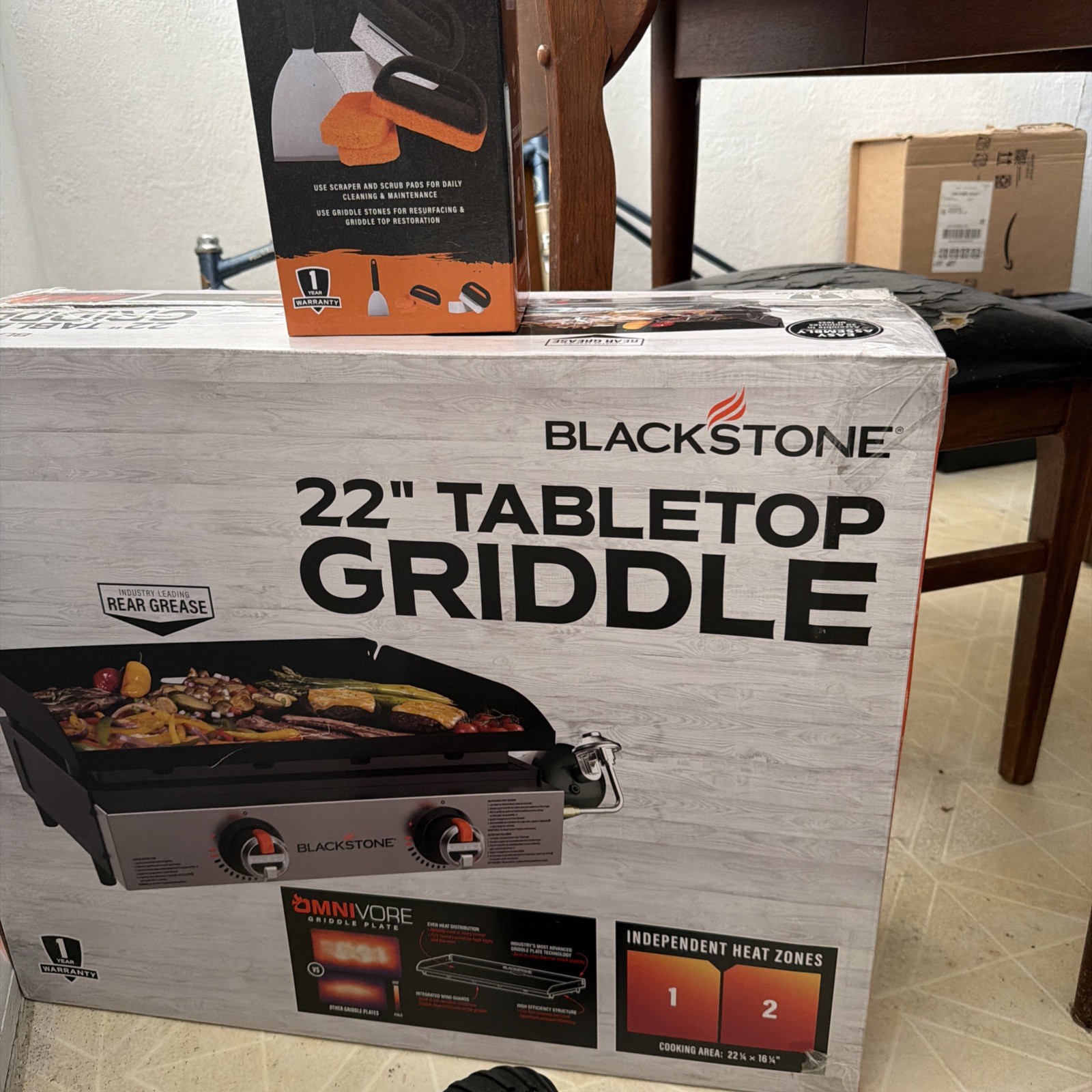 Brand new unopened Blackstone 22 in Tabletop Griddle + cleaning kit Brand new unopened Blackstone 22 in Tabletop Griddle + cleaning kit