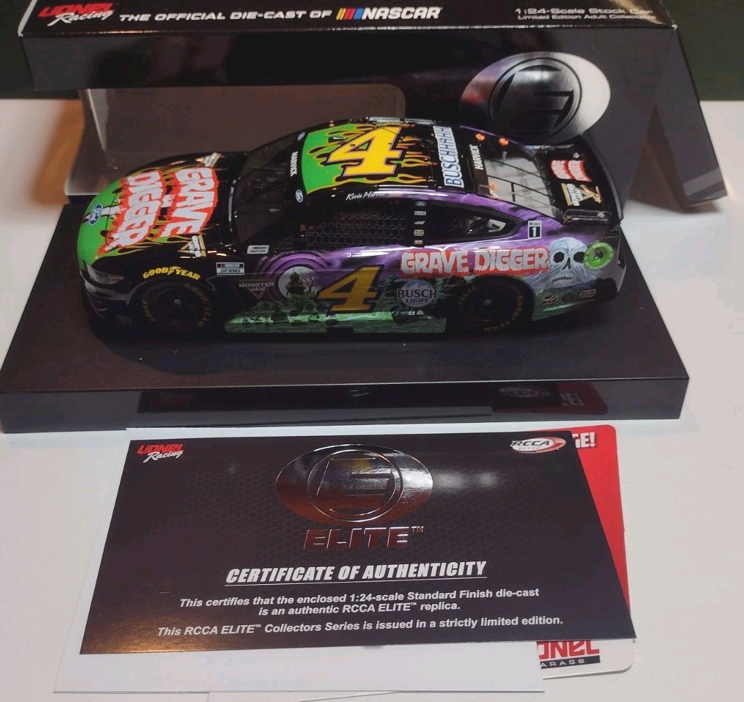 Lionel Racing RCCA Elite 1:24 Kevin Harvick #4 2021 Grave Digger Mustang COA
