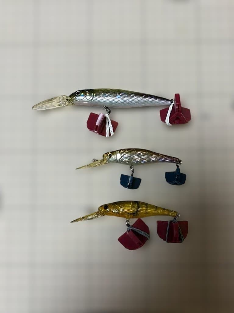 Megabass LIVE-X 3pcs Old Minow/Shad Collection Hard Baits Rare Vintage Used