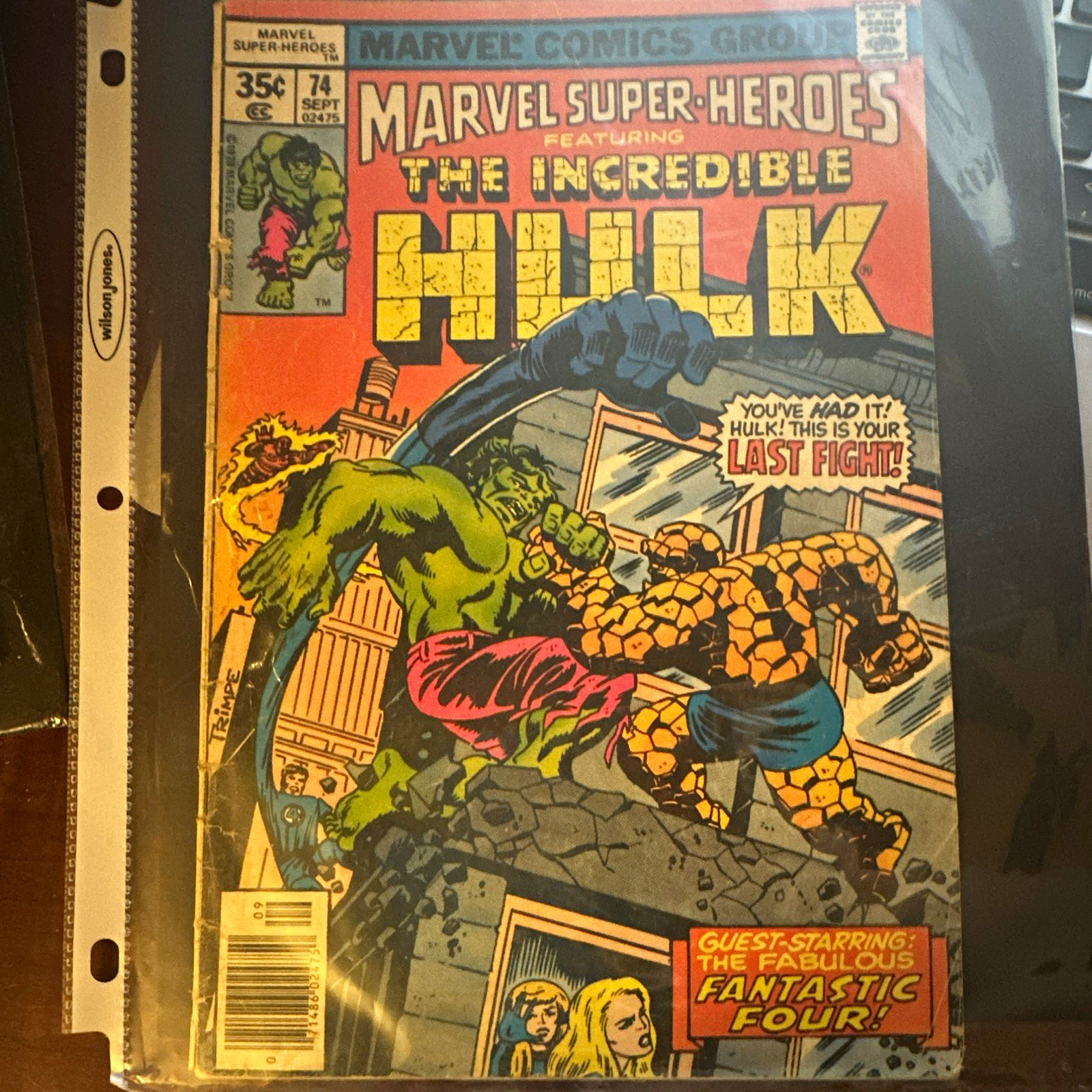 Marvel Comics Marvel Super-Heroes #74 (1977) Hulk, Thing, Fantastic Four