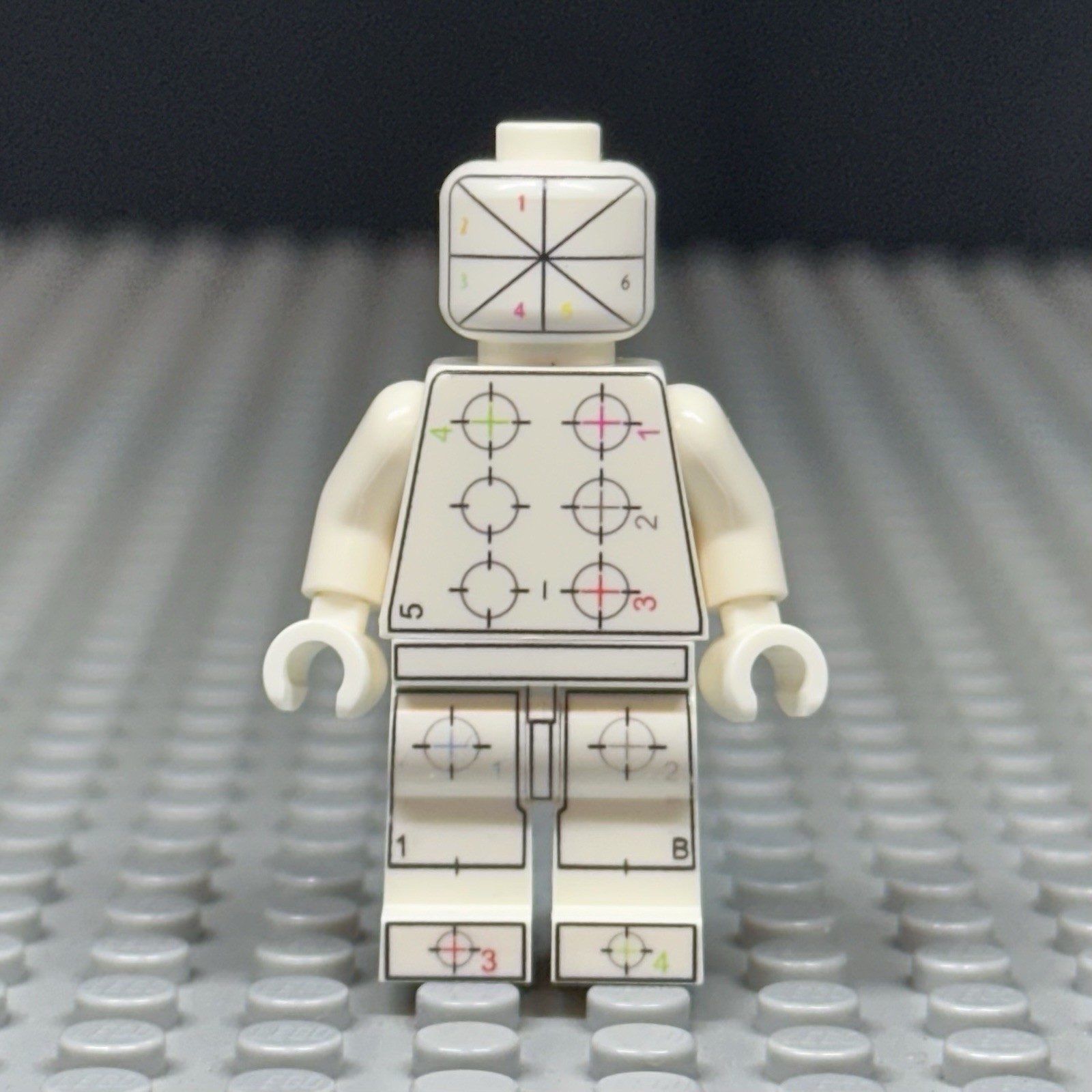 Lego Printer Alignment Minifigure and Test Print Prototype Custom (Read desc)