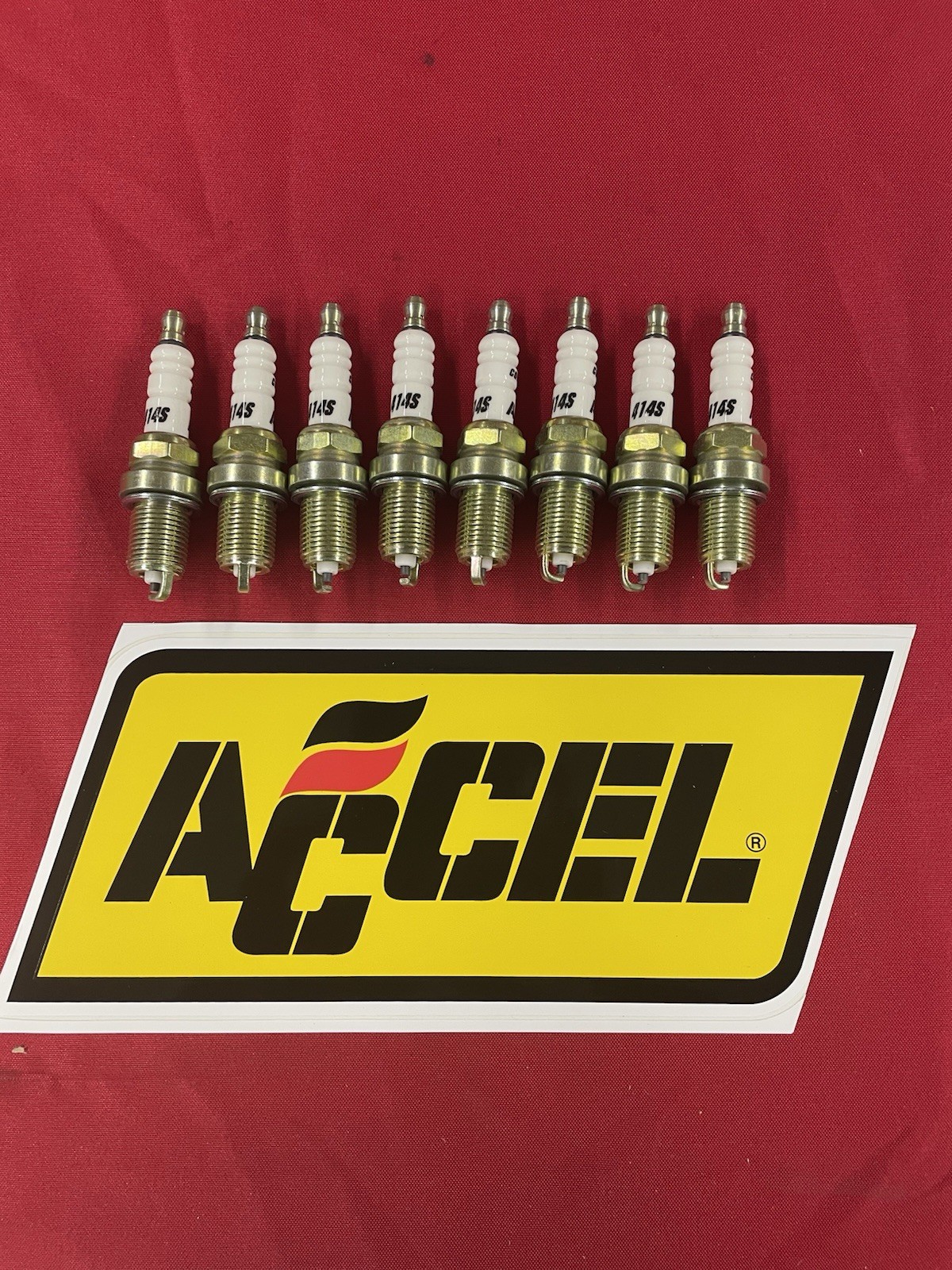 ACCEL 0414S-8 - Shorty Header Plugs Set Of “8” Spark Plugs