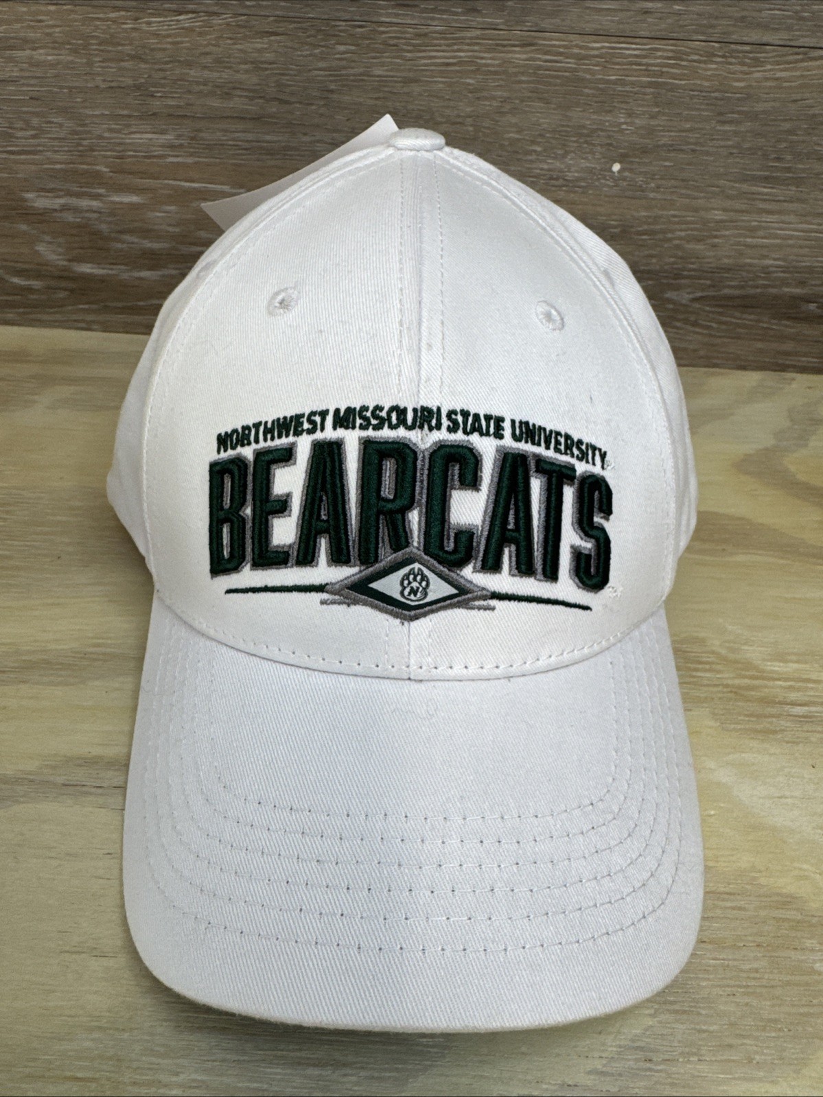 Northwest Missouri State Bearcats White Adjustable Baseball Cap NWT 3D Logo Northwest Missouri State Bearcats White Adjustable Baseball Cap NWT 3D Logo