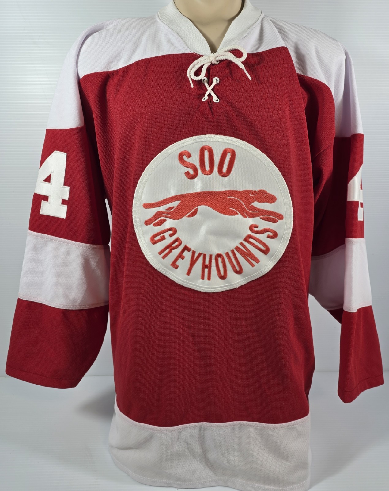 1977 Wayne Gretzky Soo Greyhounds Signed Hockey Jersey. Edmonton Oilers
