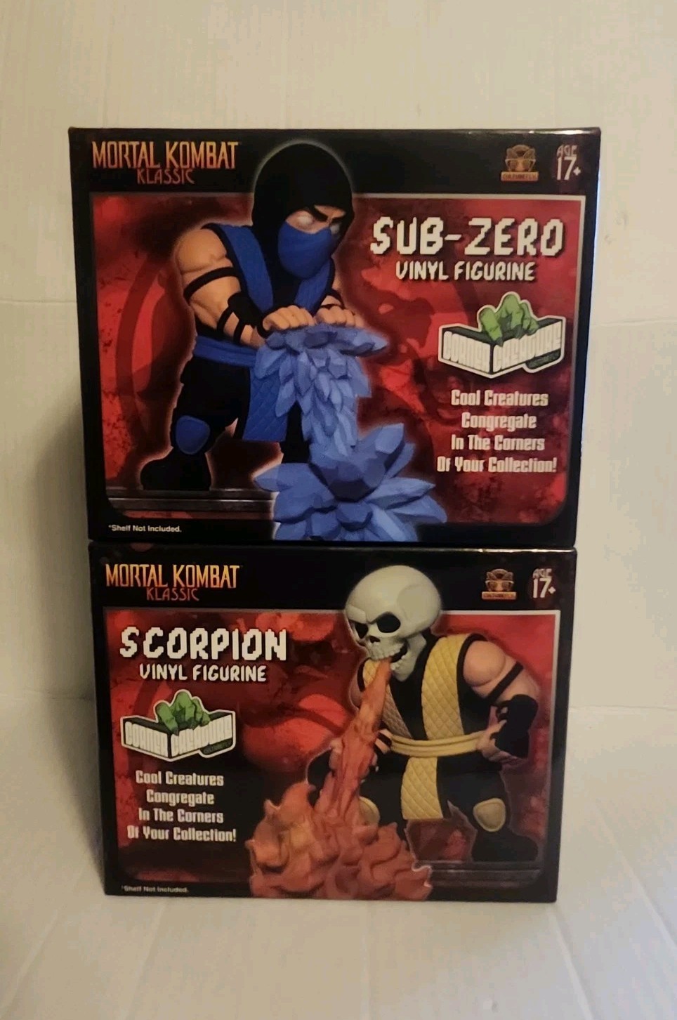 NIB CultureFly 🦂🧊Sub-zero Scorpion Mortal Kombat Corner Creature Vinyl Figures