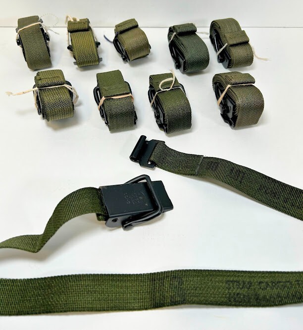 GENUINE U.S. MILITARY LC-1 NYLON TIE DOWN CARGO STRAPS UNISSUED **LOT OF 10**
