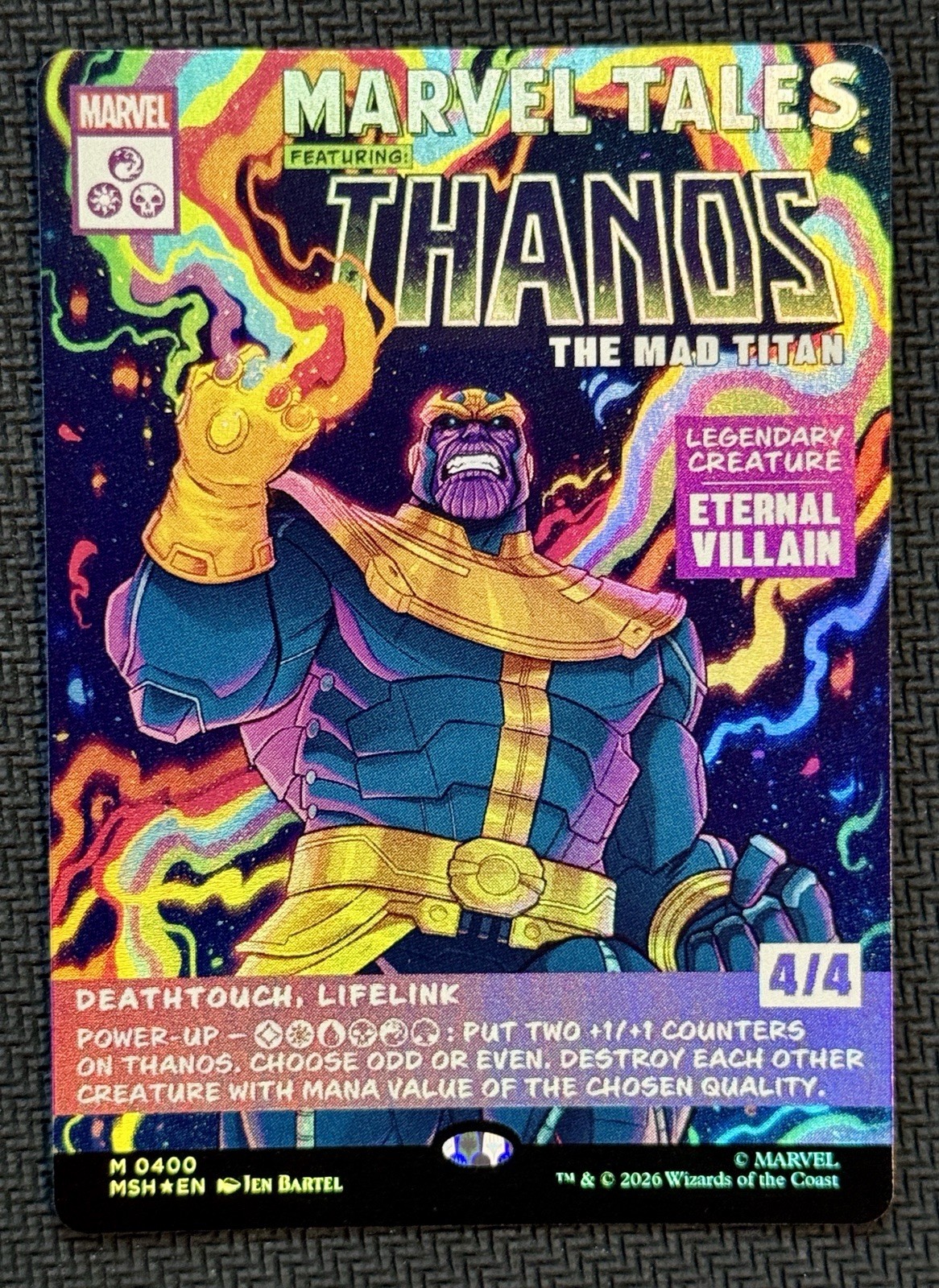 Thanos, The Mad Titan (Borderless) (0400) Comic Book MtG Foil NM