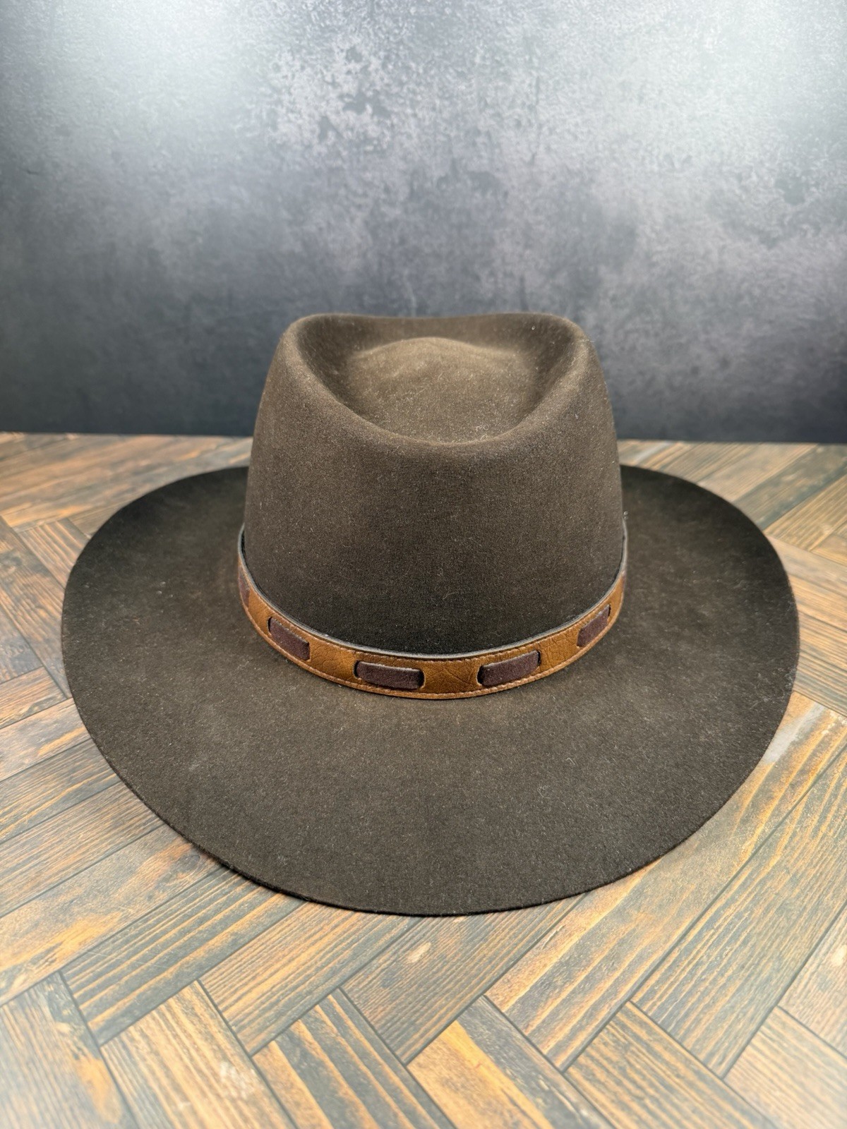 Vintage Stetson 4X Beaver Gambler Hat 7 1/4 Eddie Bauer Chestnut w/ Box USA