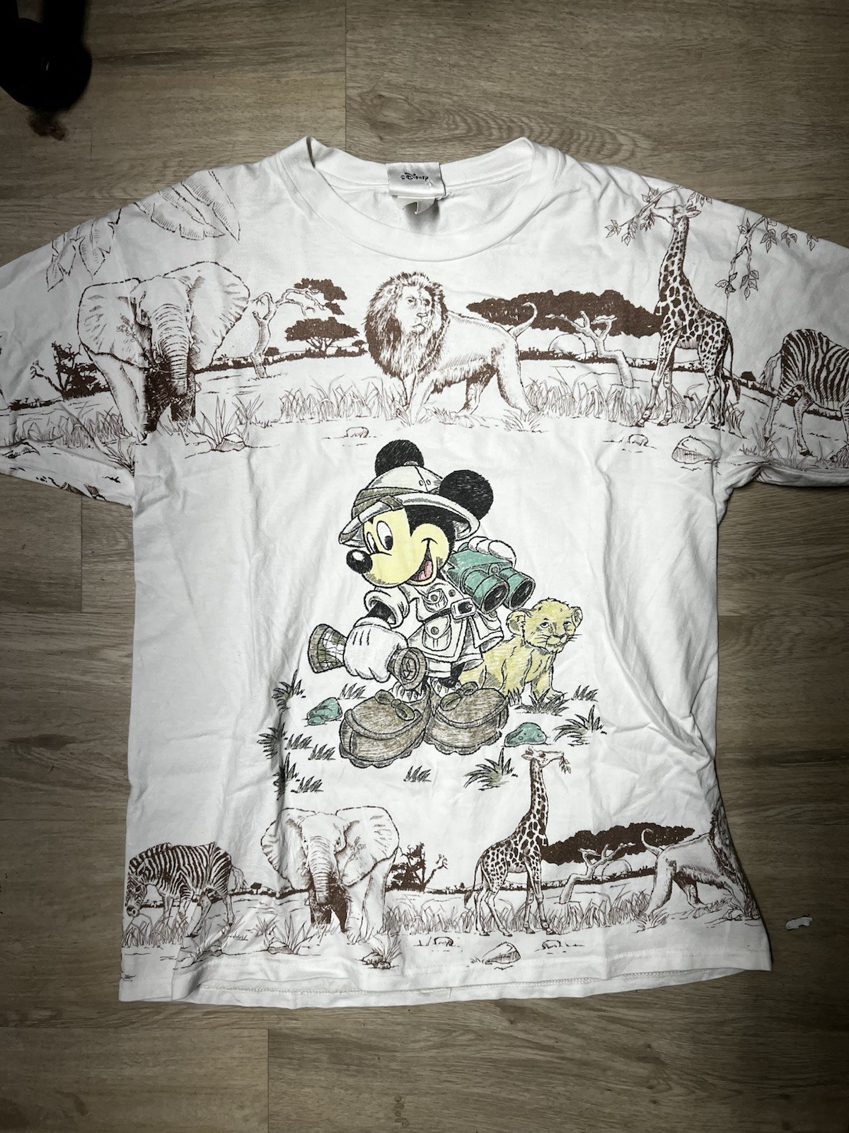 Vintage Disney Safari Mickey Aop T Shirt