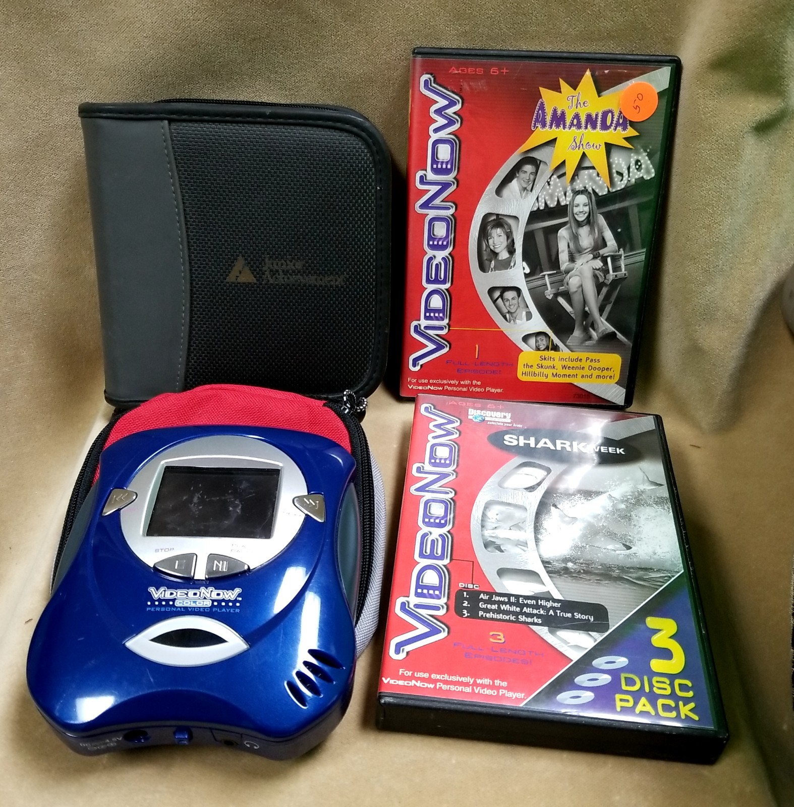 Hasbro Video Now Color Console + Case & Disc Collection Lot