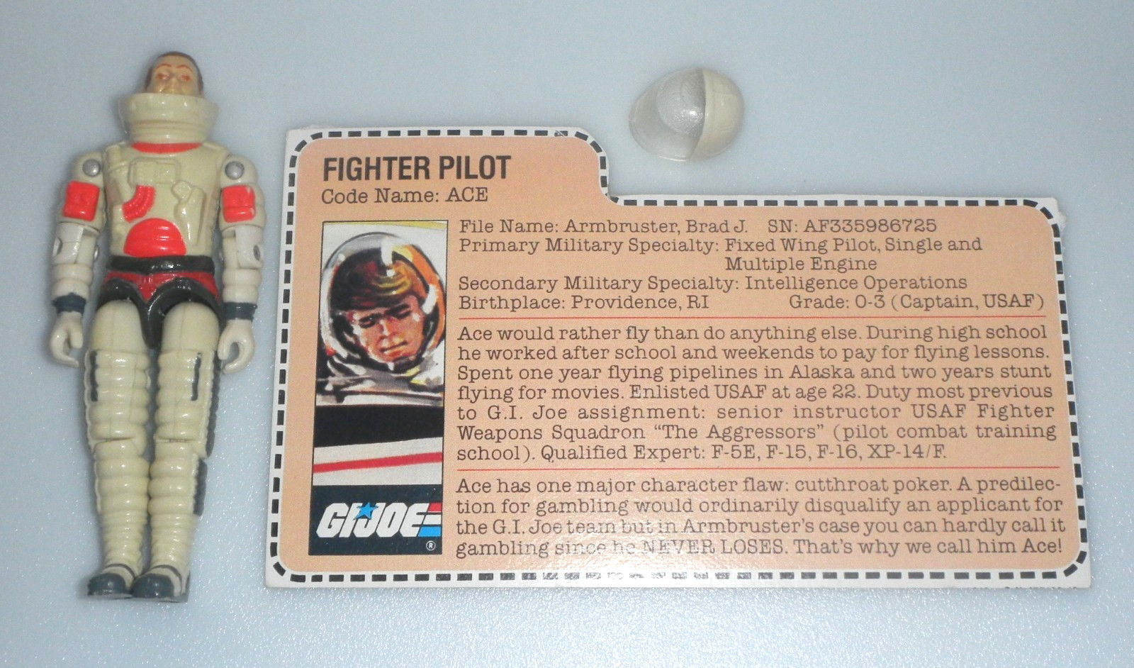 Vintage 1983 Ace File Card G.I. GI Joe v1 100% Complete Figure 3.75 ARAH Lot 80s